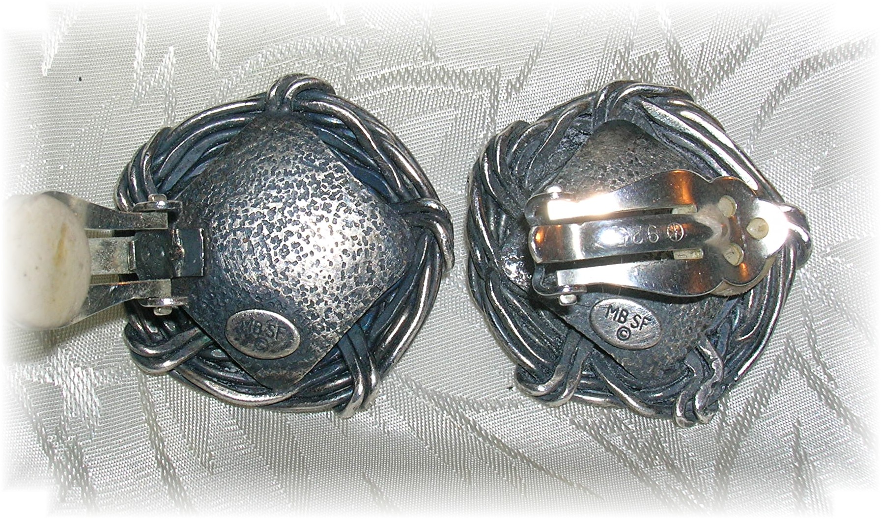 Sterling Silver Clip Earrings - Signed.....