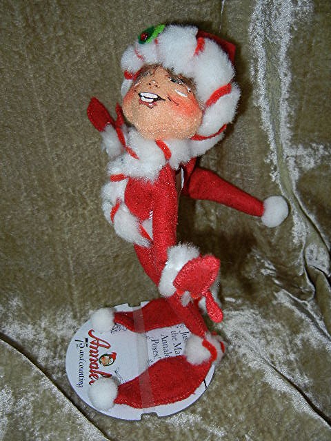 Christmas Annalee Elf on a stand 2008