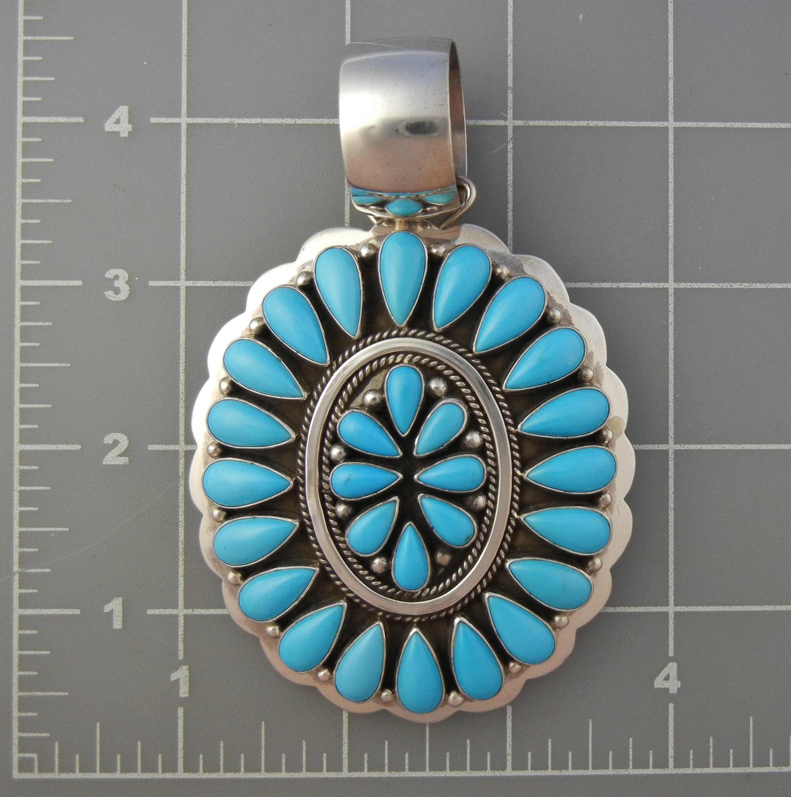 Navajo Sleeping Beauty Turquoise Sterling Silver Living
