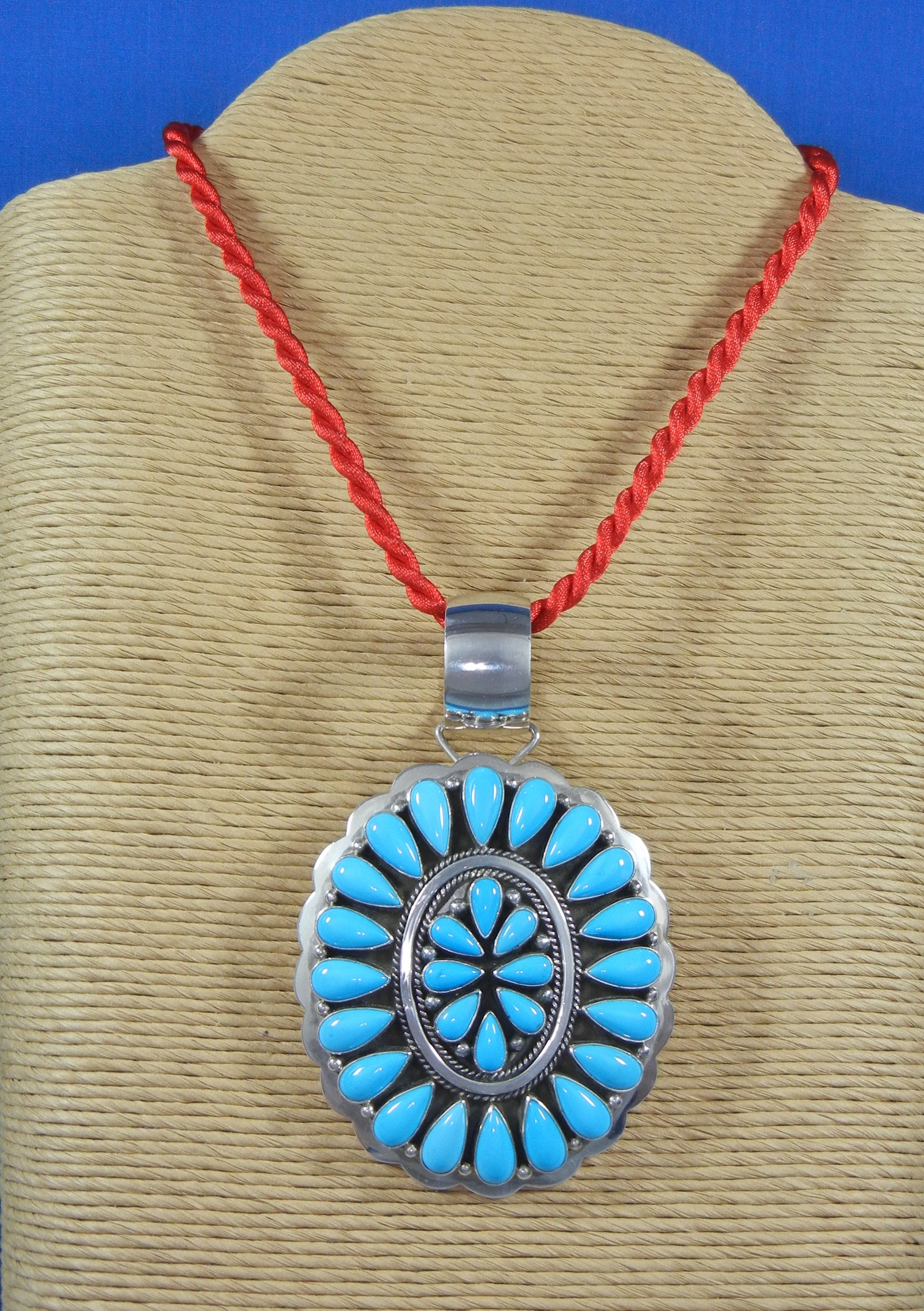Navajo Sleeping Beauty Turquoise Sterling Silver Living