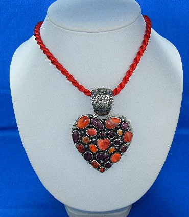 Dan Dodson Sterling Silver Spiny Oyster Heart Pendant