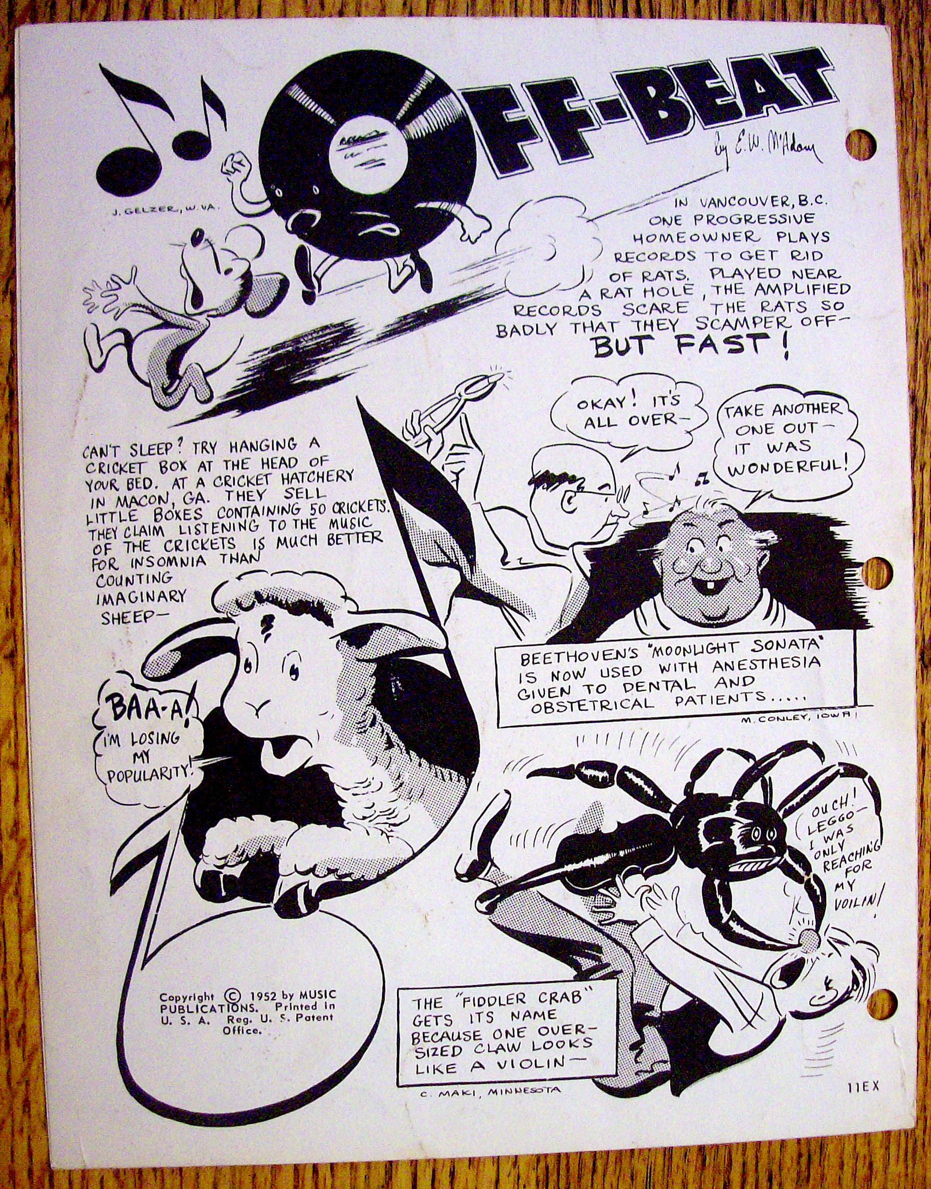 Sheet Music For 1957 Marianne Polka