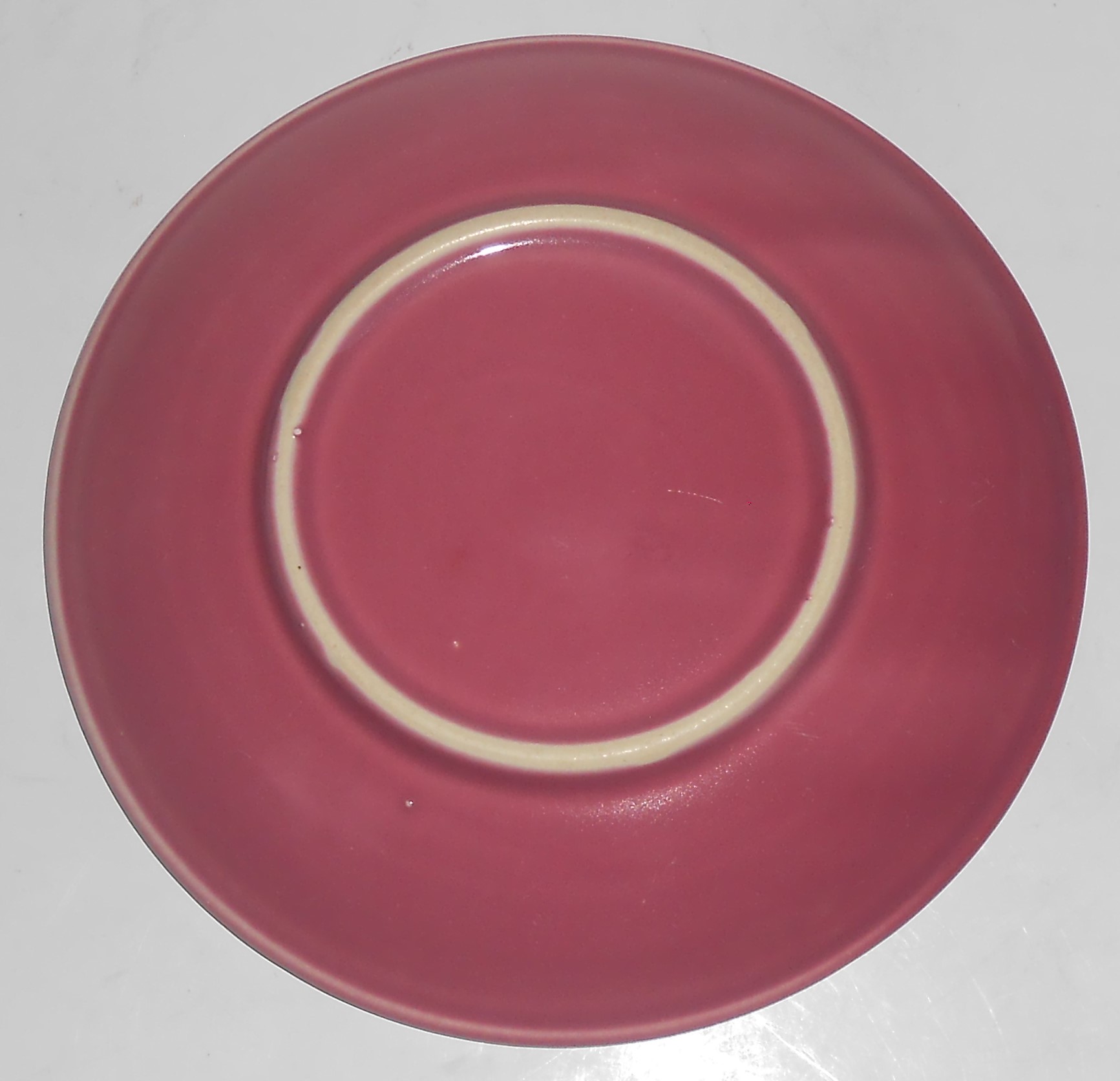 Coors Pottery Rosebud Early Red Saucer Robert Schneider