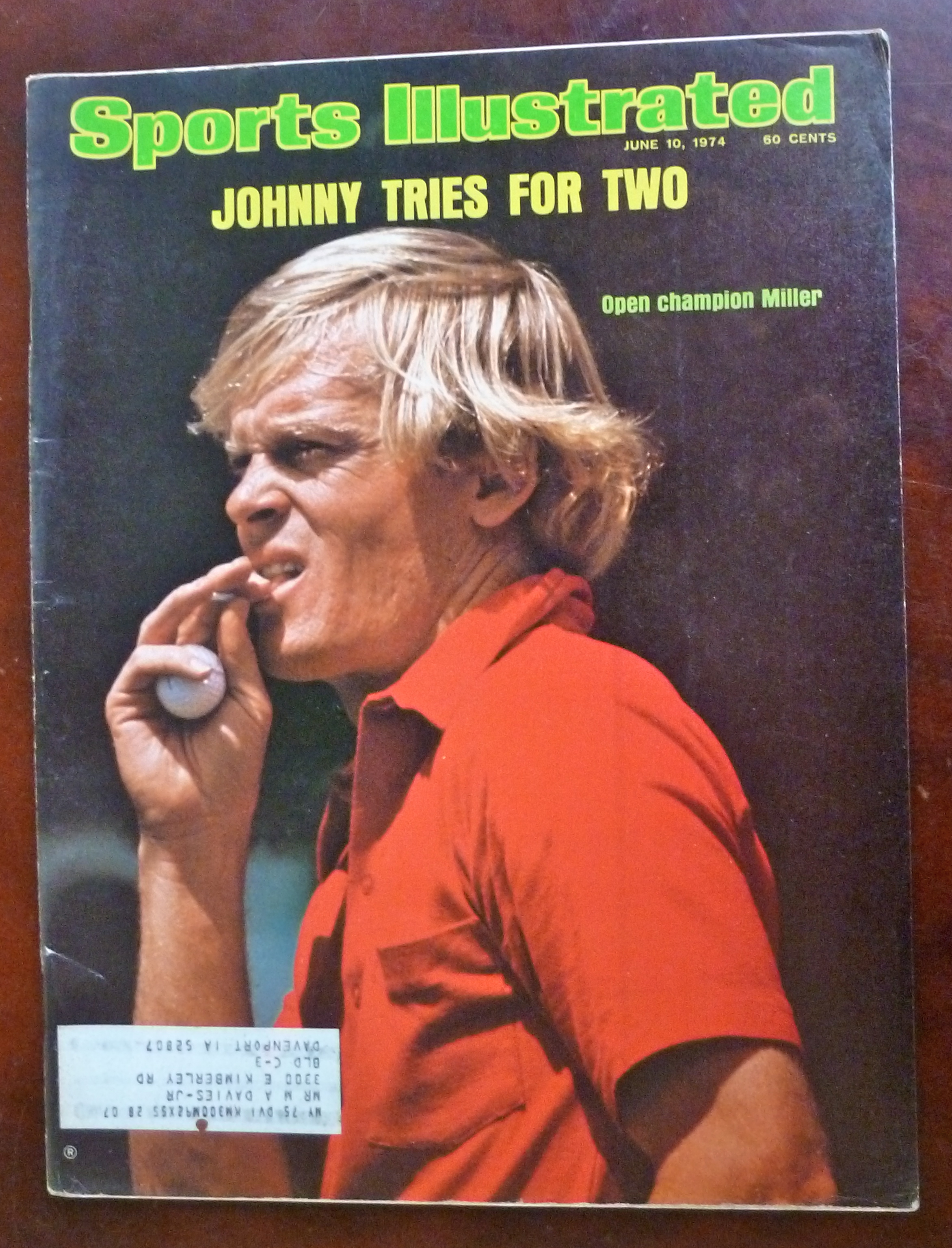 Sports Illustrated Magazine-June 10, 1974-Johnny Miller