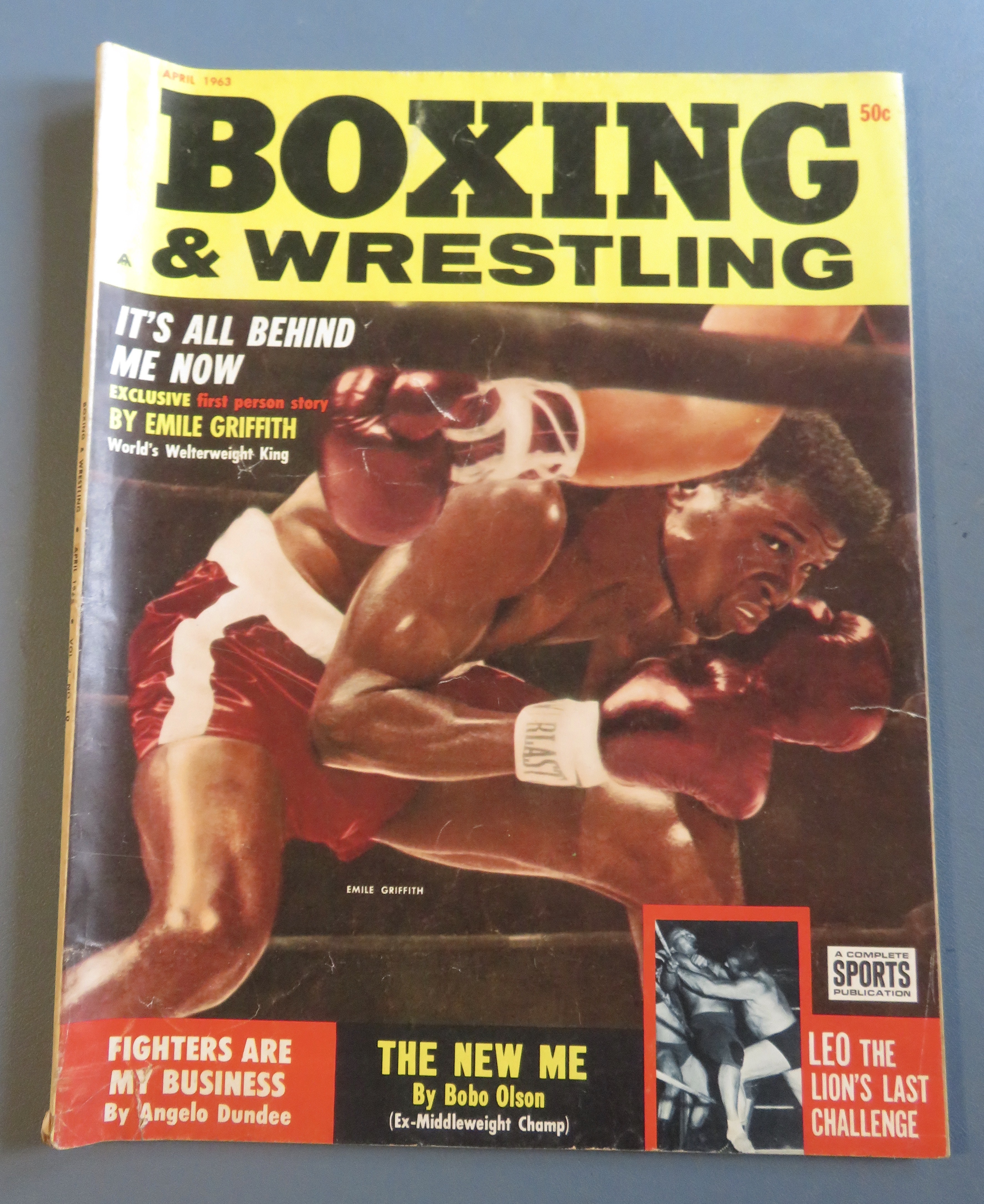 Boxing & Wrestling Magazine April 1963 Emile Griffith