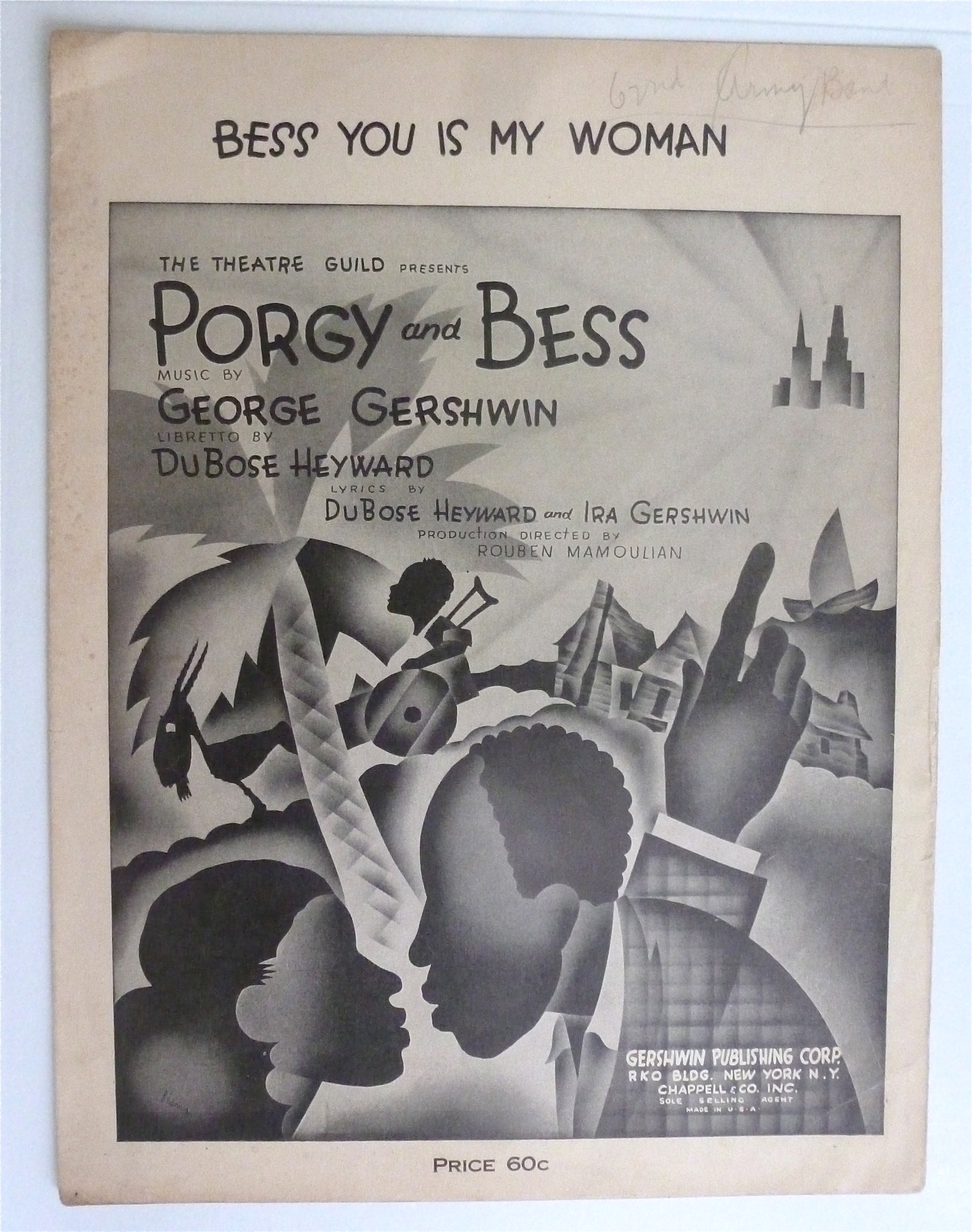 Sheet Music For 1935 Bess You Is My Woman