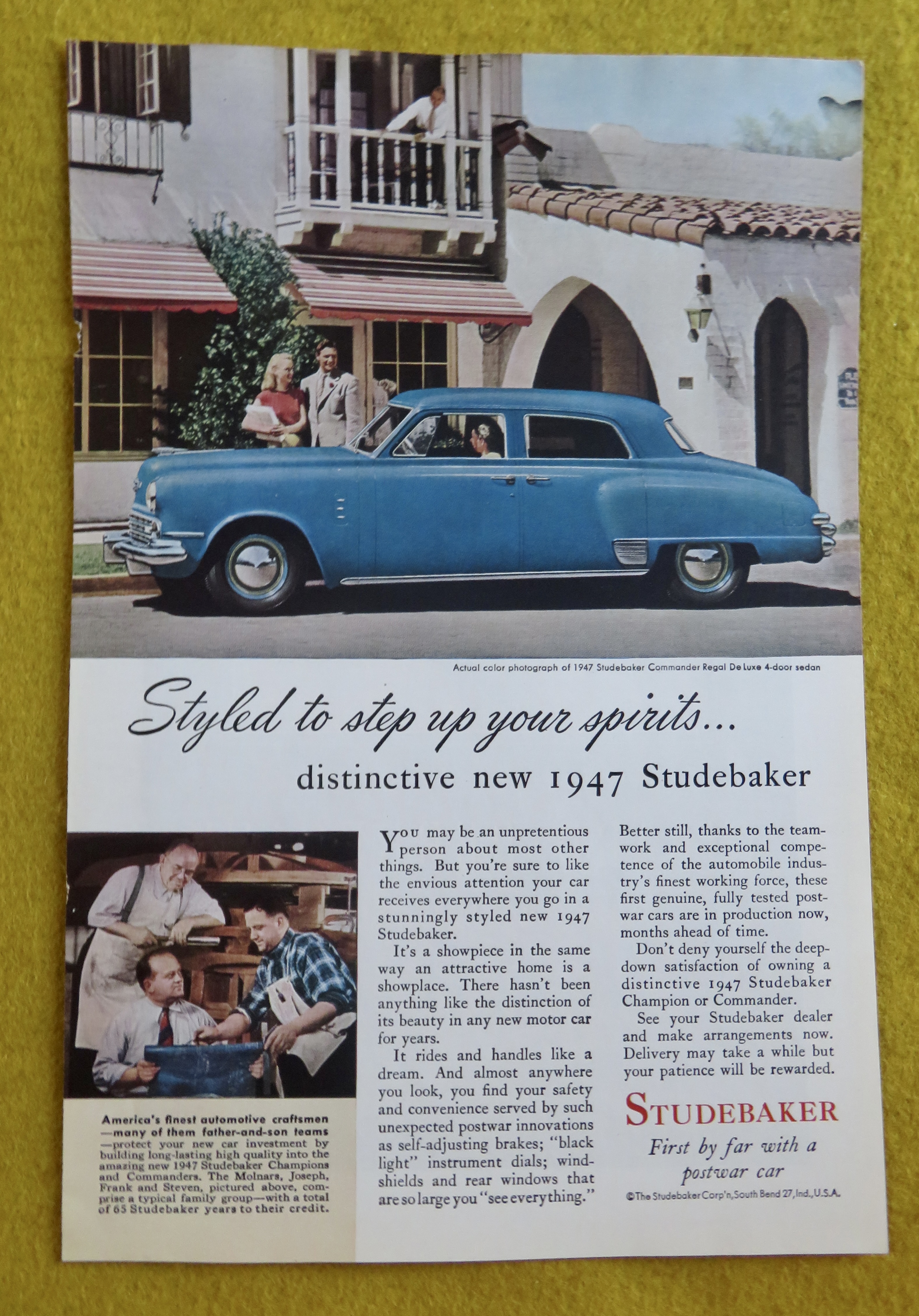 1946 Studebaker Automobile with Commander Regal Deluxe