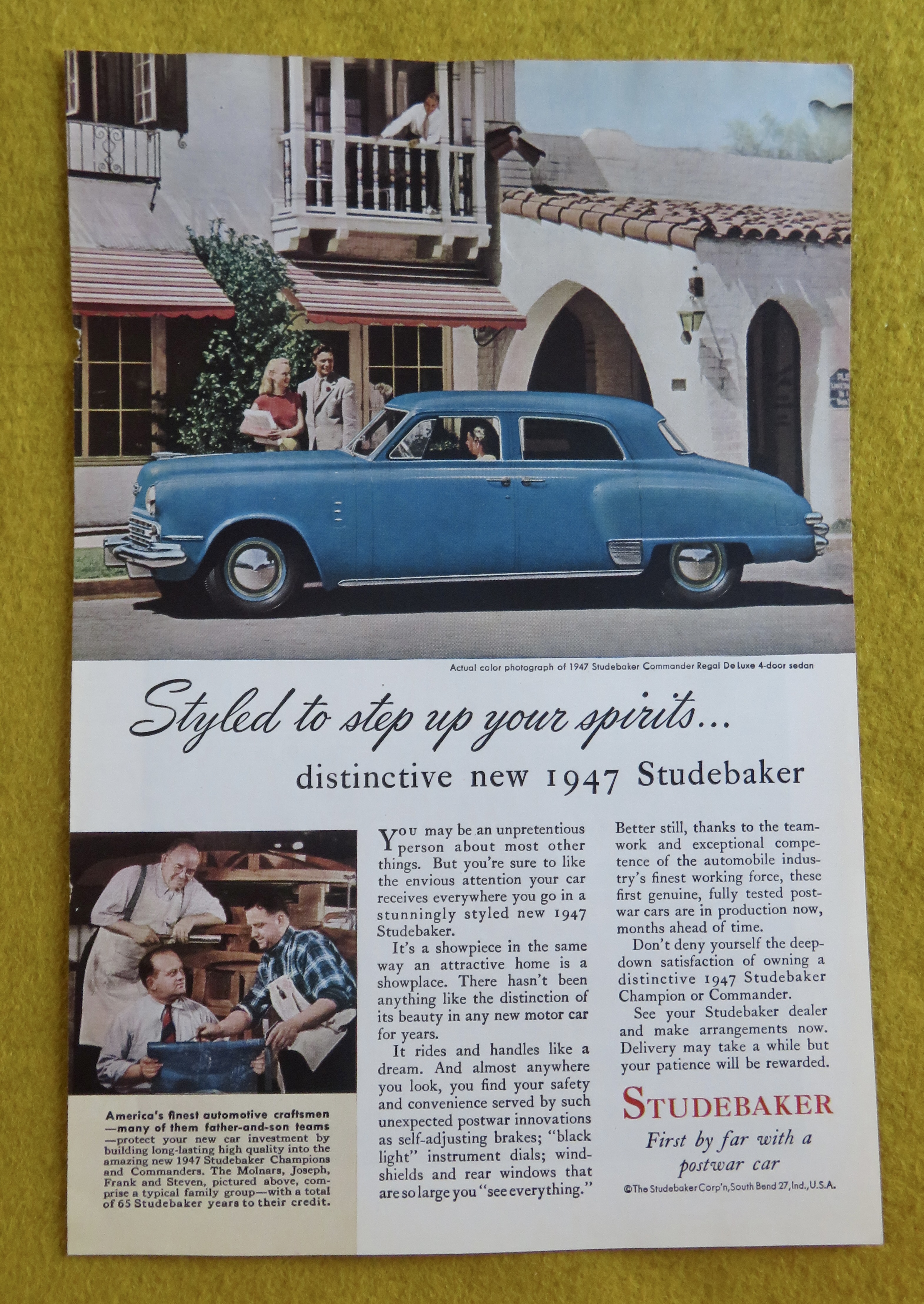 1946 Studebaker Automobile with Commander Regal Deluxe