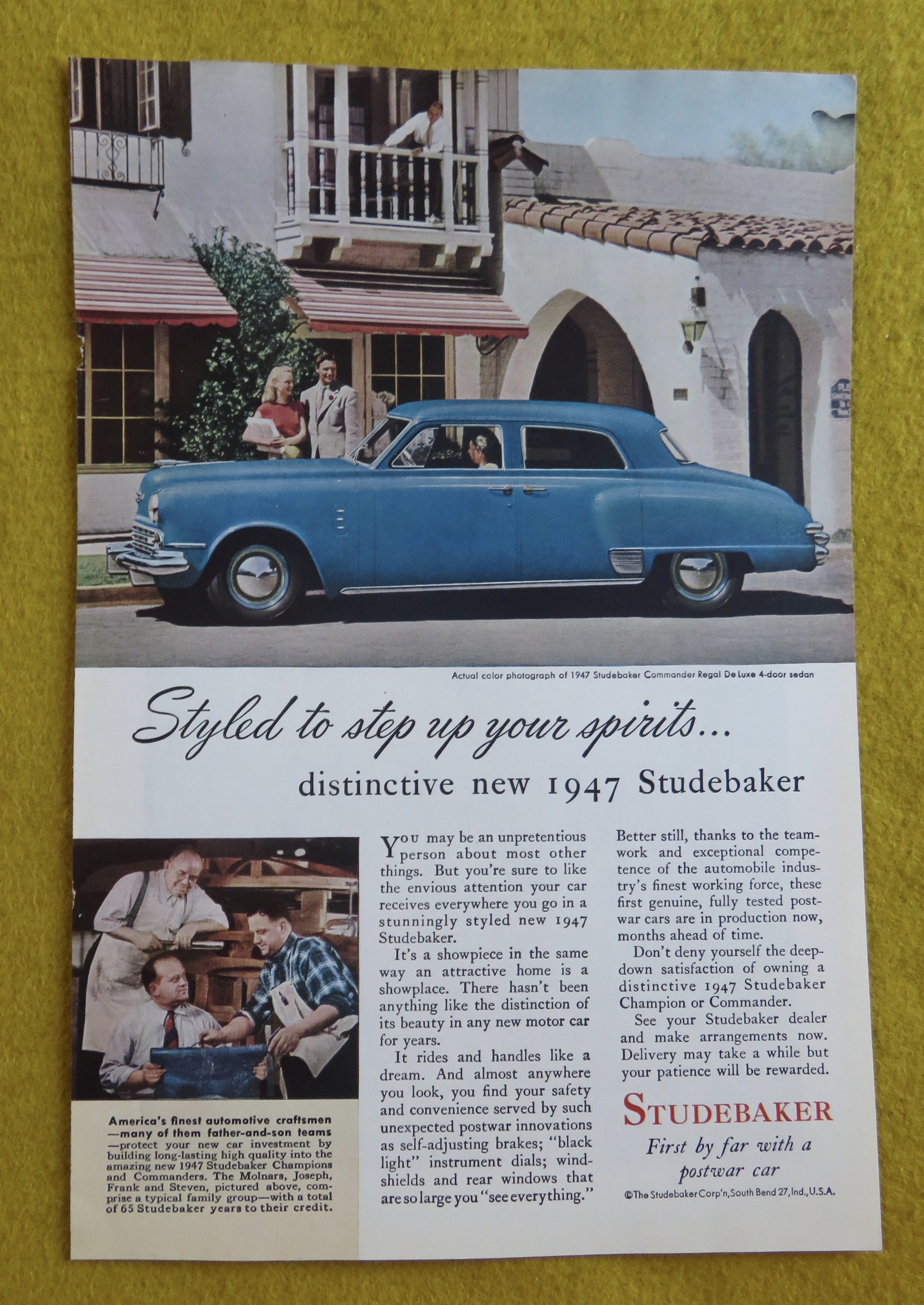 1946 Studebaker Automobile with Commander Regal Deluxe