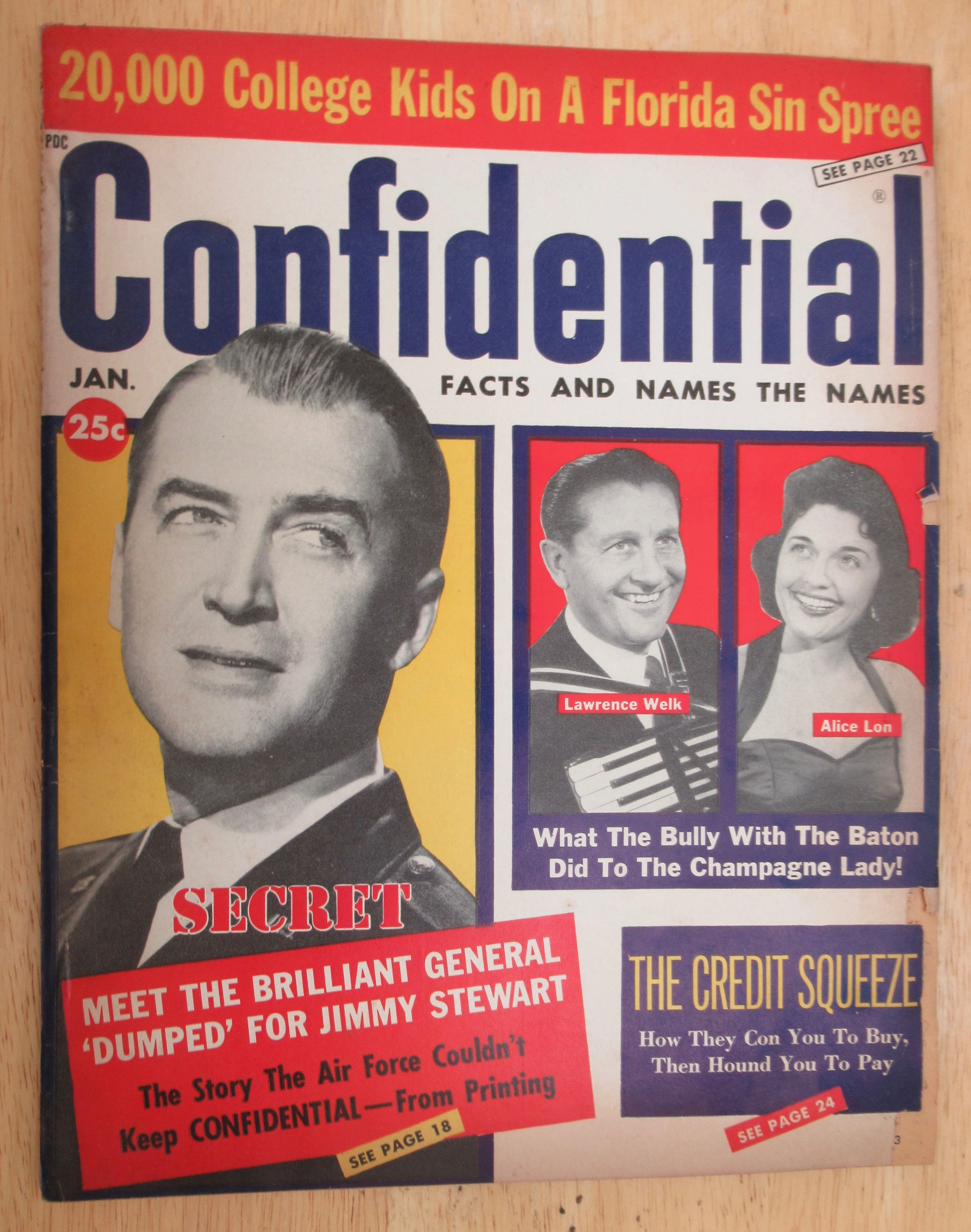 Confidential Magazine January 1960 Jimmy Stewart & More
