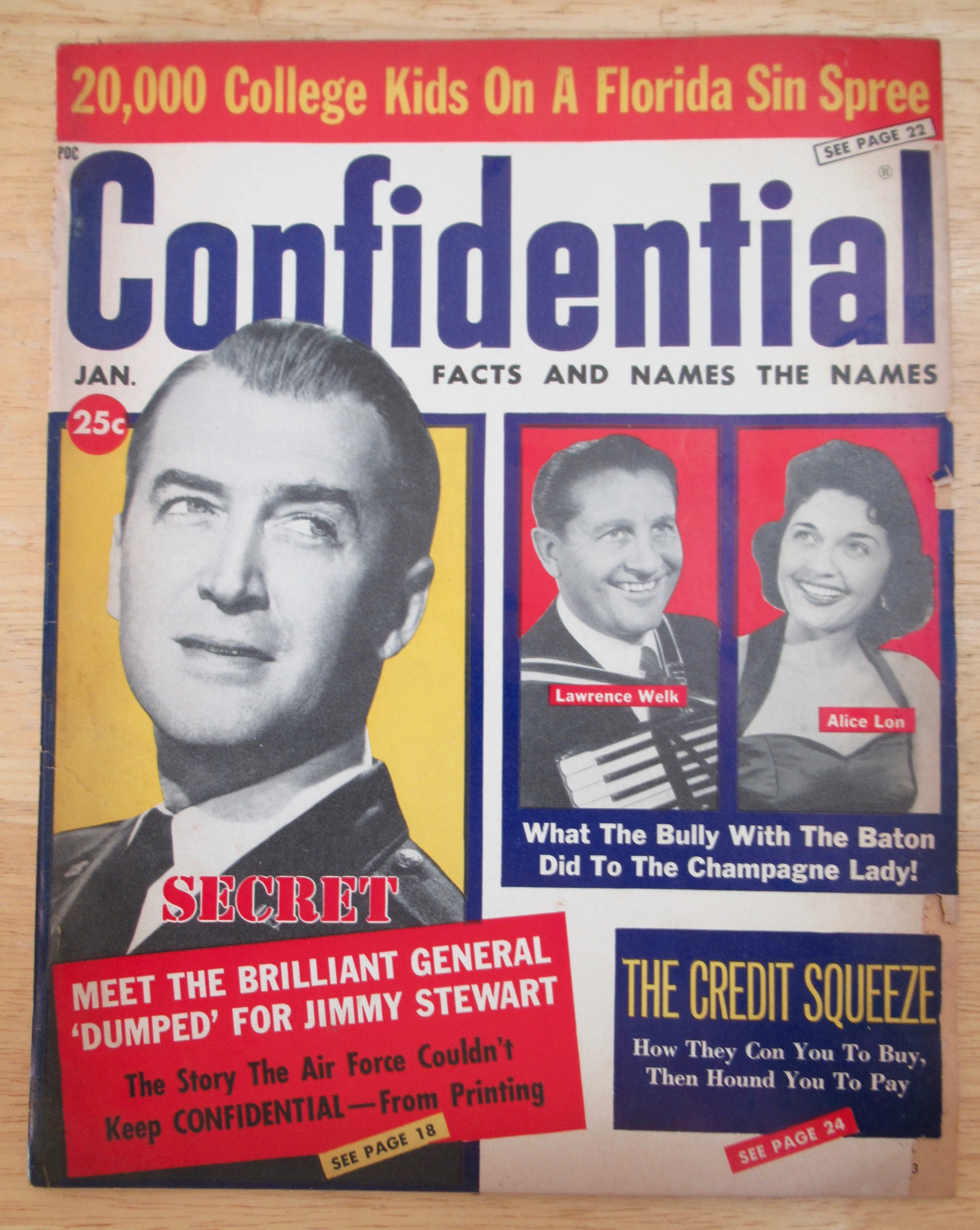 Confidential Magazine January 1960 Jimmy Stewart & More