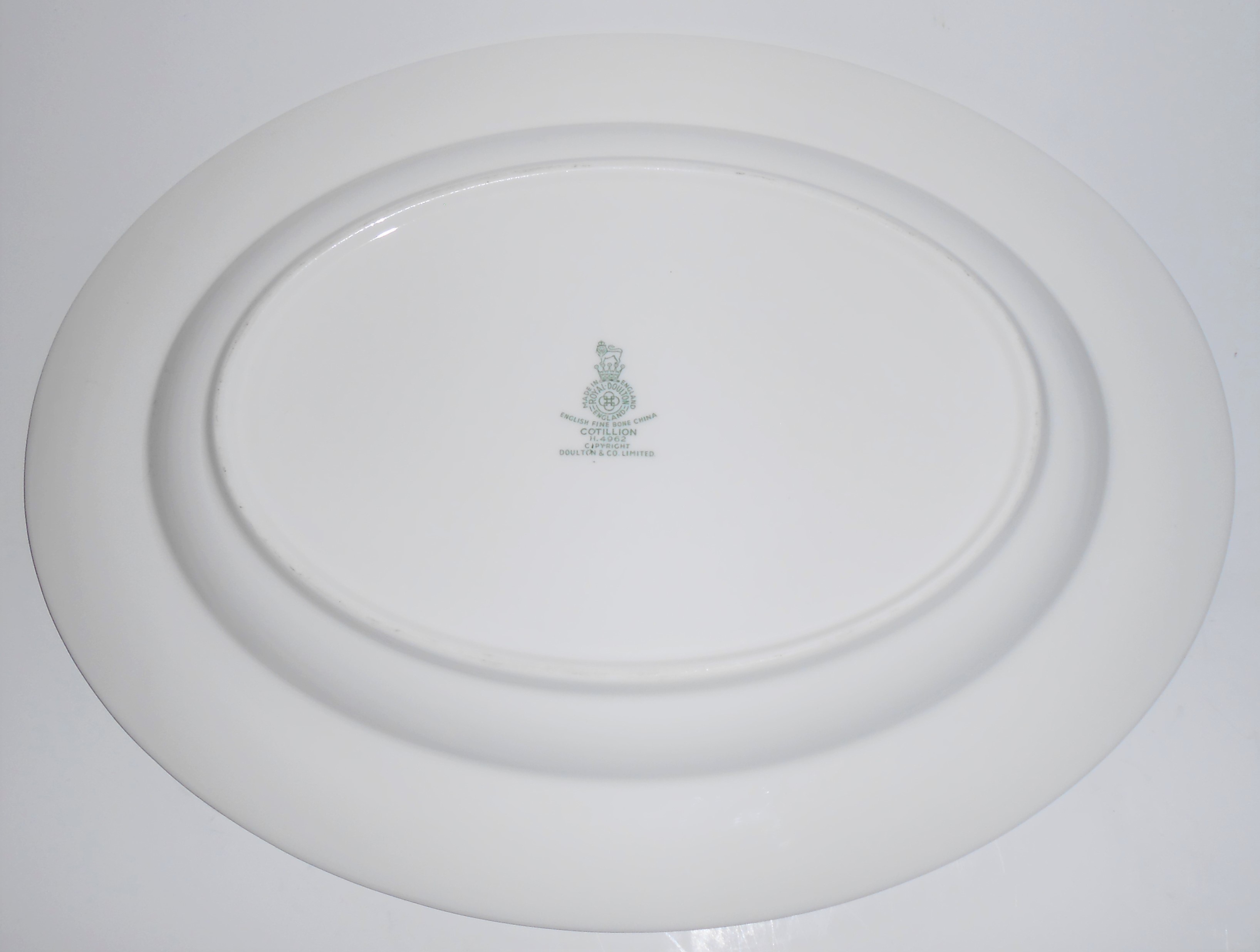 Royal Doulton China Floral Platinum Cotillion Platter
