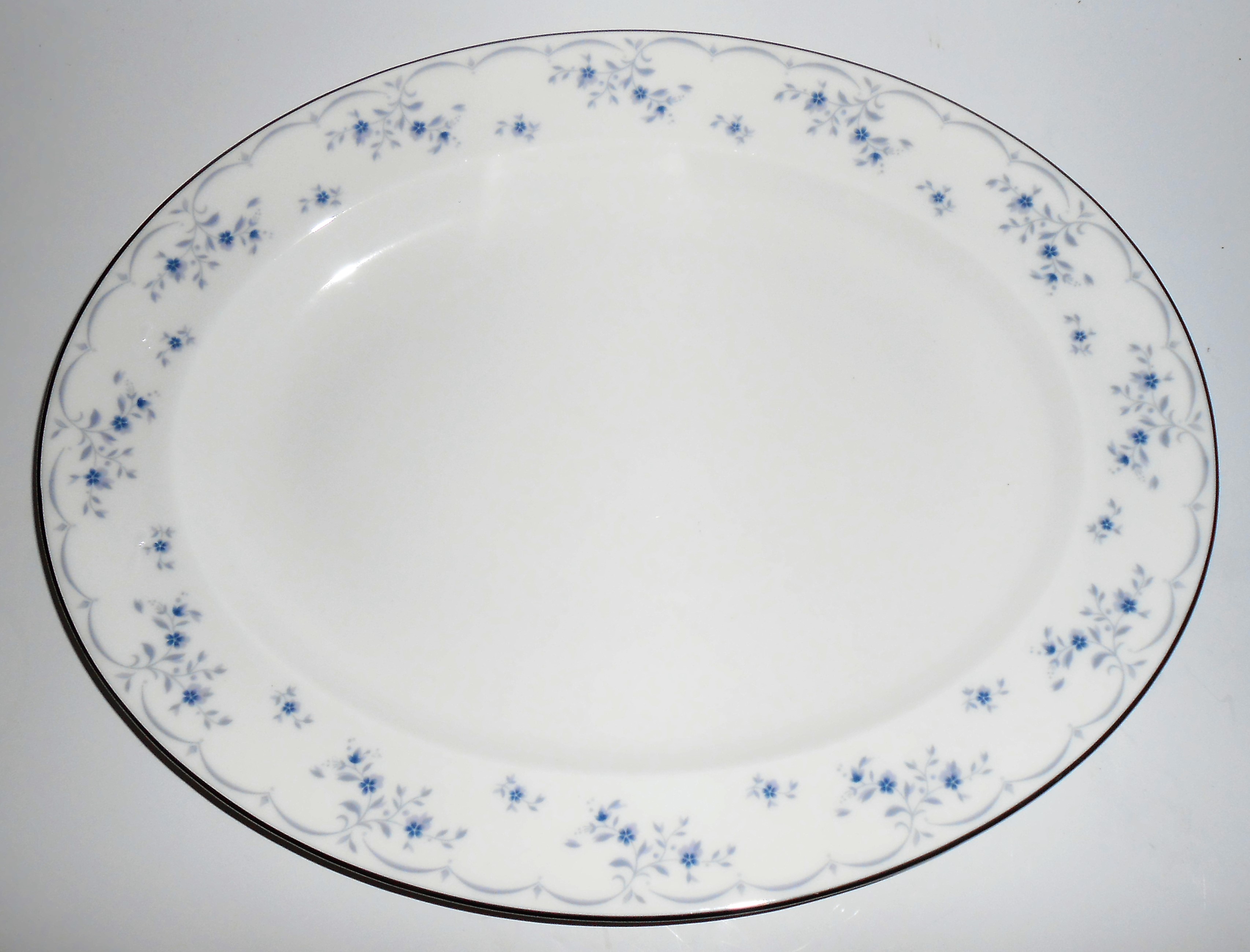 Royal Doulton China Floral Platinum Cotillion Platter