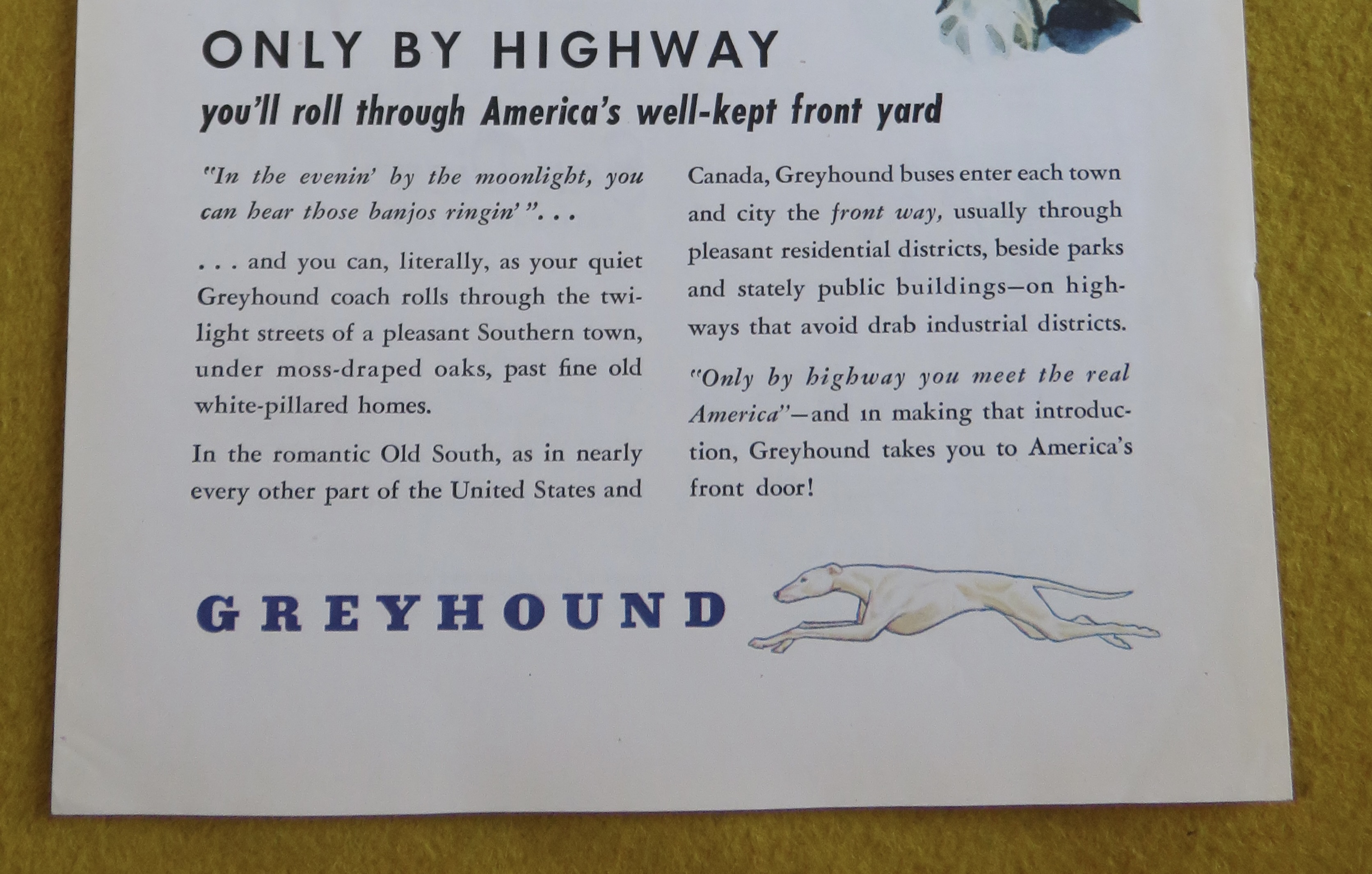 1946 Greyhound with Only By Highway