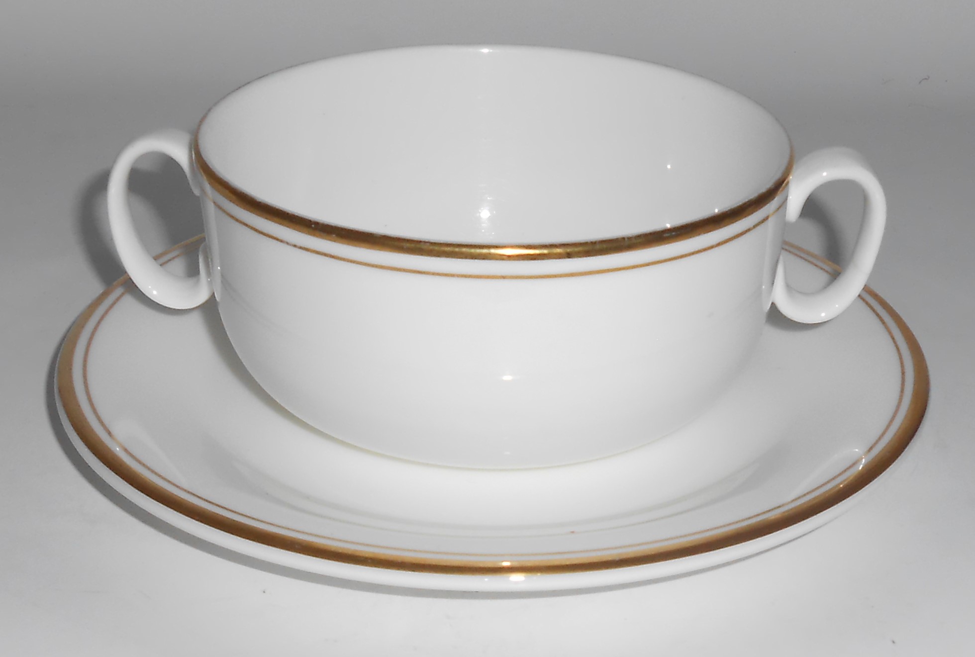 Royal Doulton China Gold Band Janet Rimmed Cream Soup