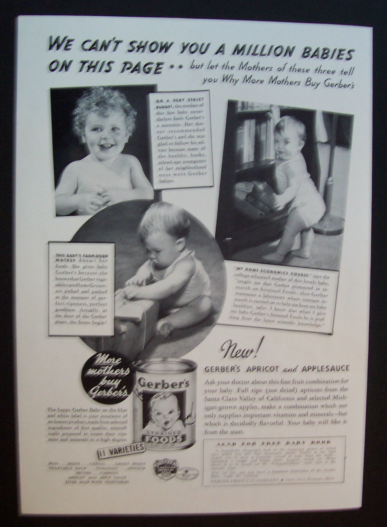 1939 Gerber's Strained Foods
