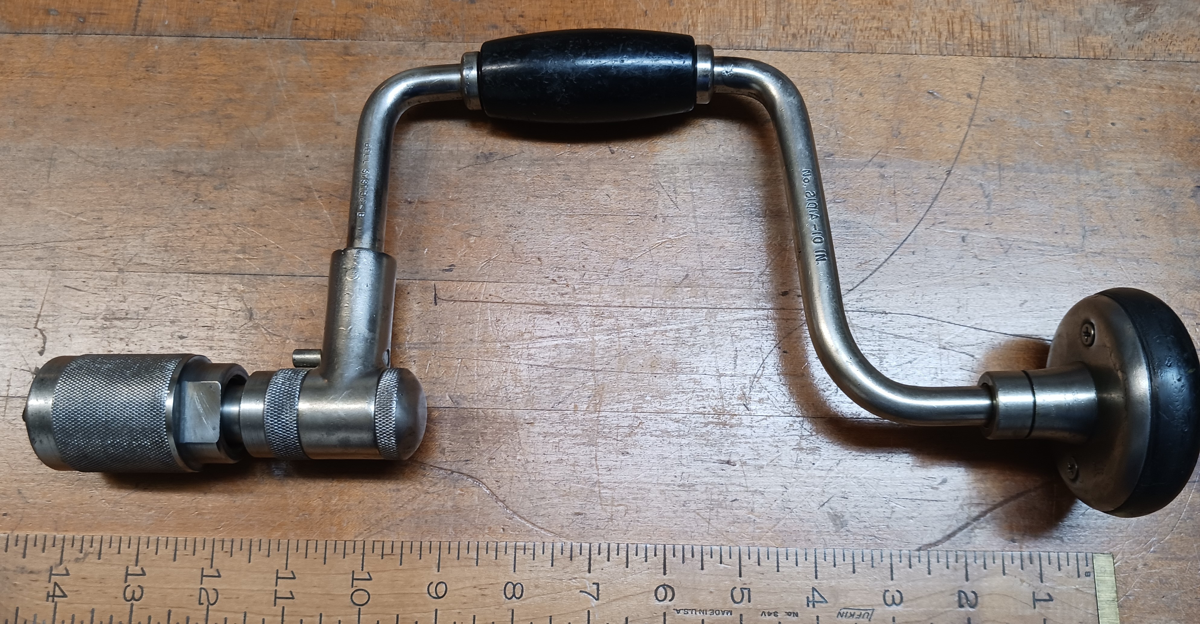 Stanley Ratchet Brace No. 2101A-10IN 10 inch Bell System
