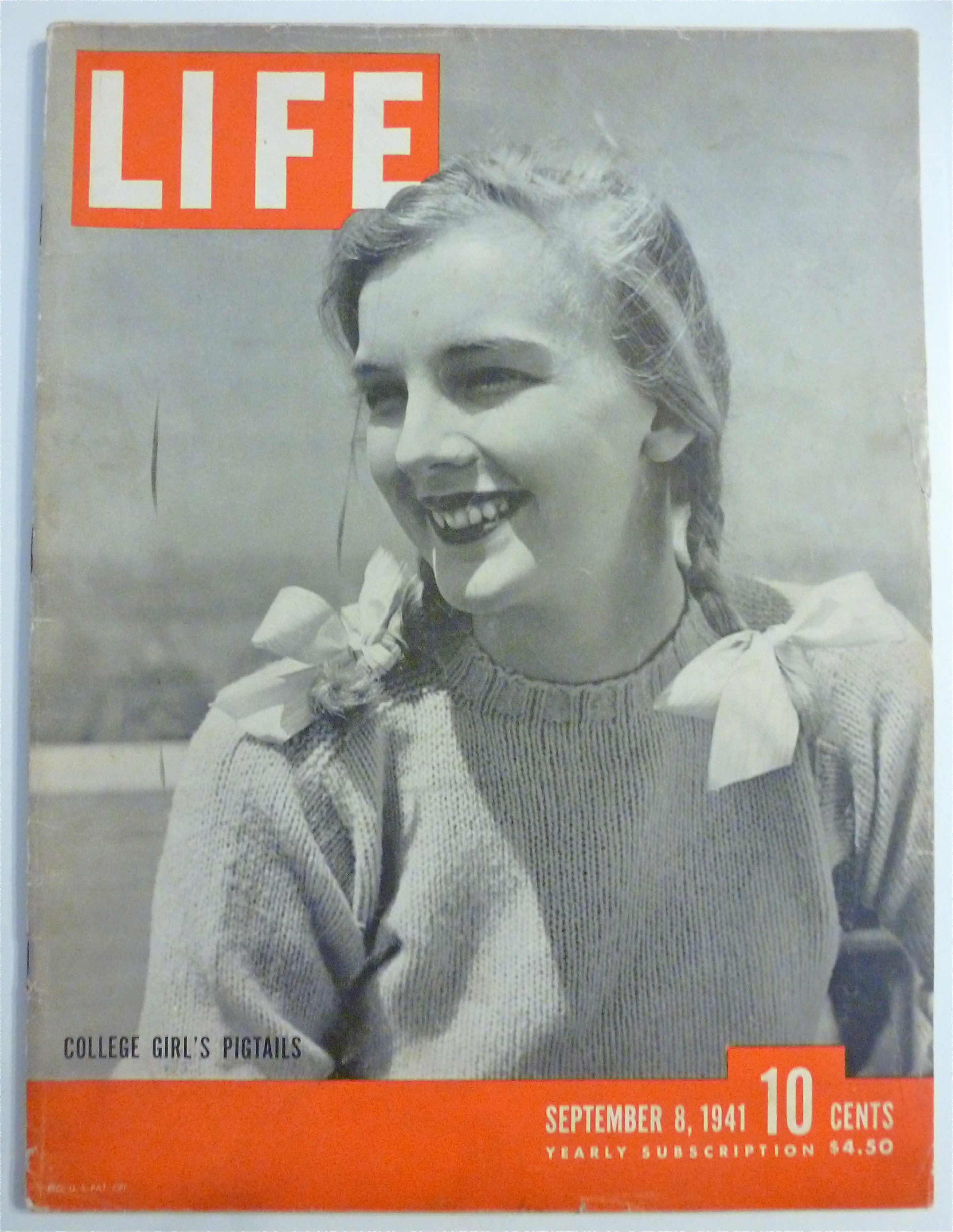 Life Magazine-September 8,1941-College Girl's Pigtails