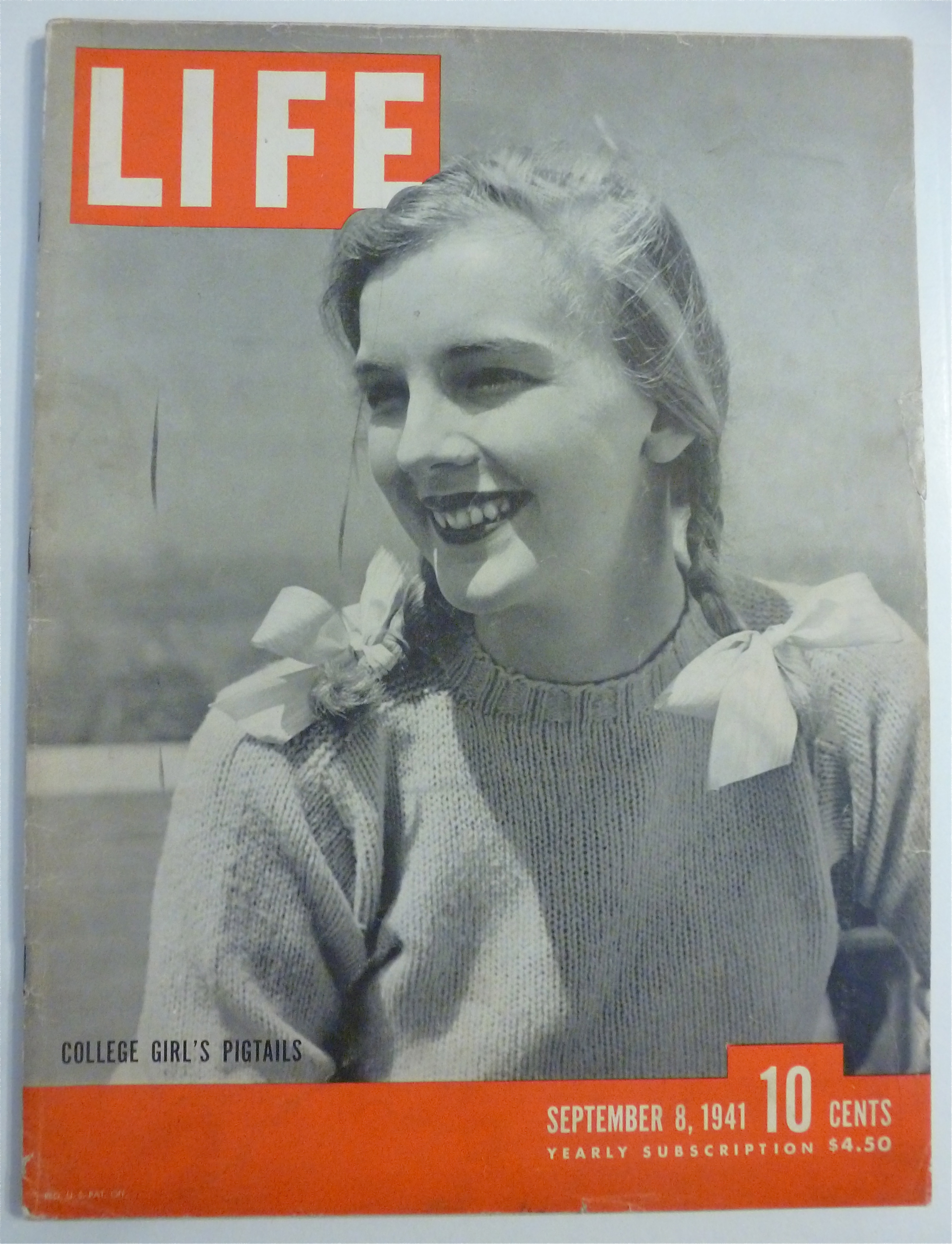 Life Magazine-September 8,1941-College Girl's Pigtails