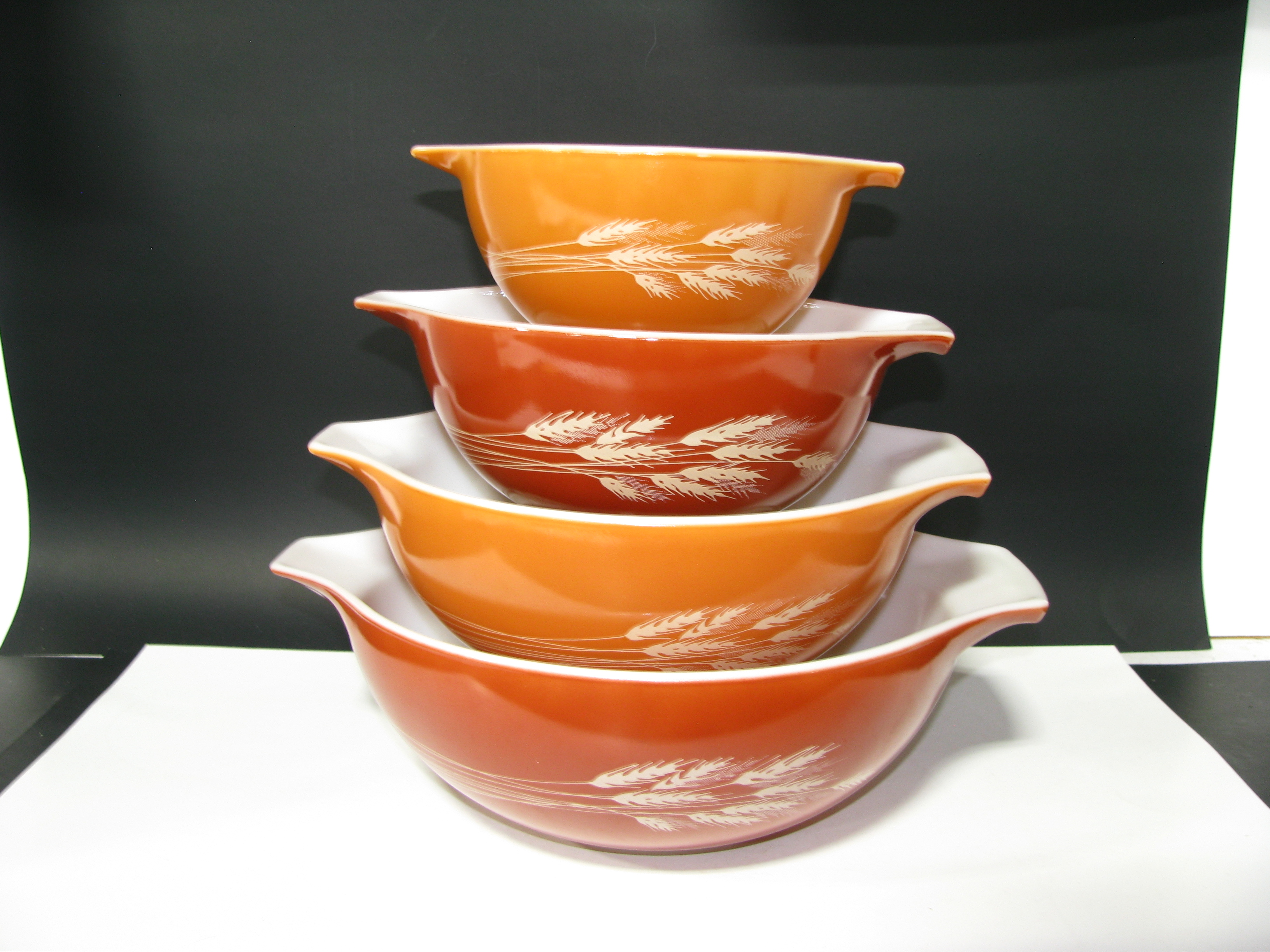 Vintage Pyrex Set of Autumn Harvest Cinderella Bowls