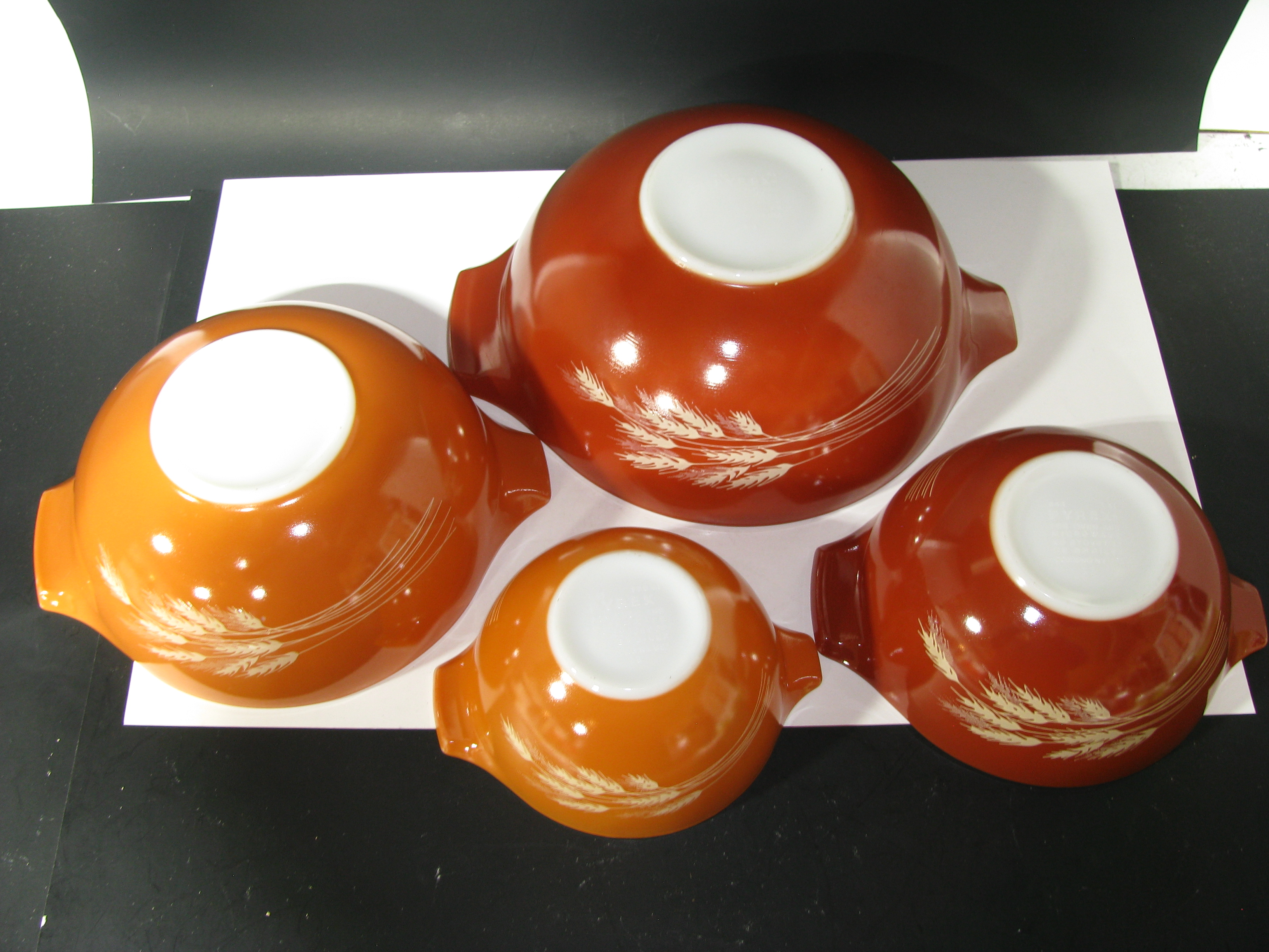 Vintage Pyrex Set of Autumn Harvest Cinderella Bowls
