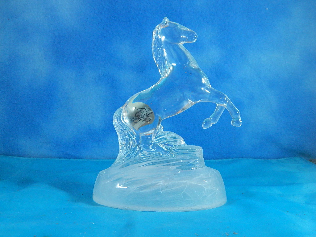 Cristal d'Arques Lead Crystal Rearing Horse