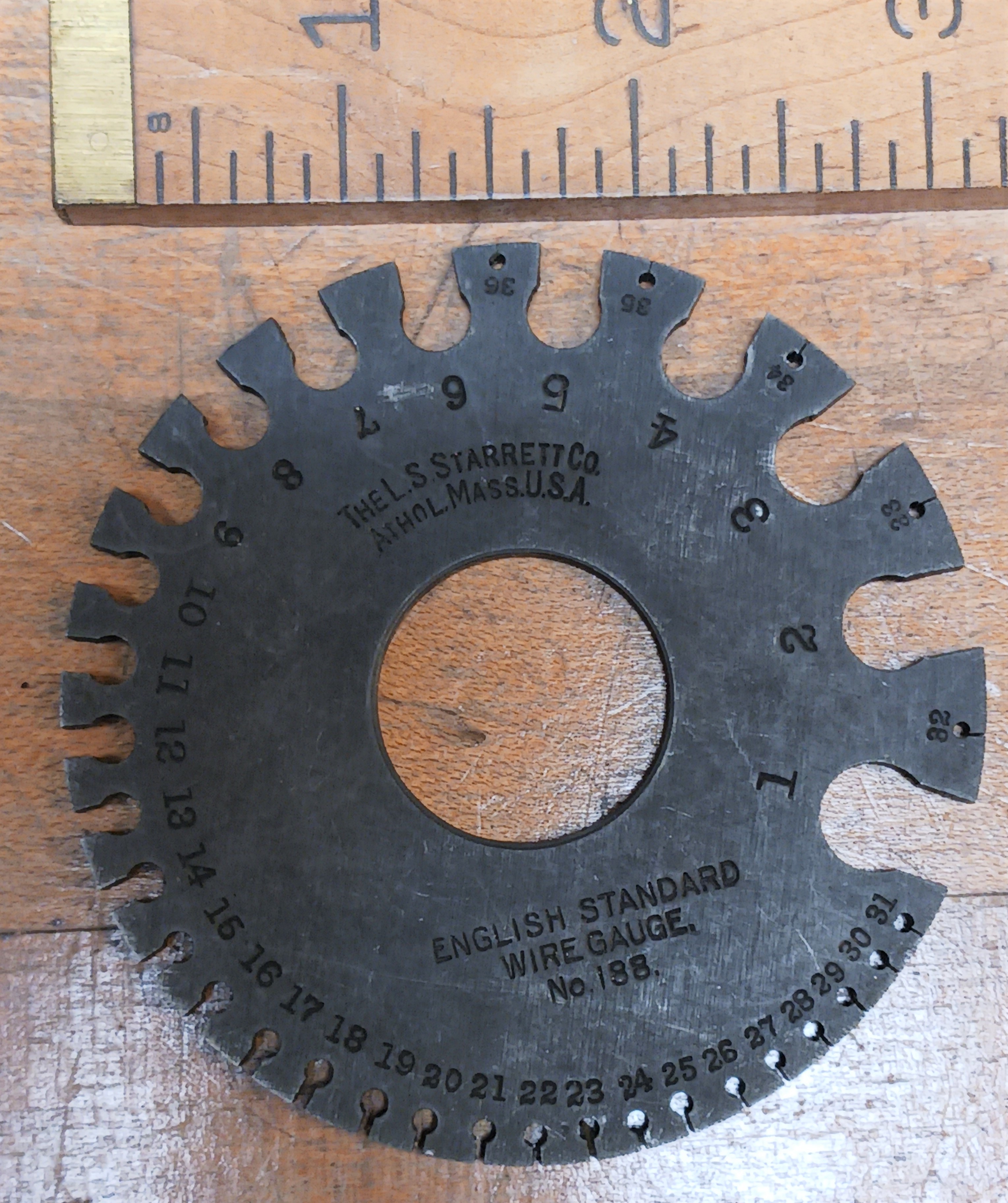 Starrett Wire Gauge No. 188 English Standard