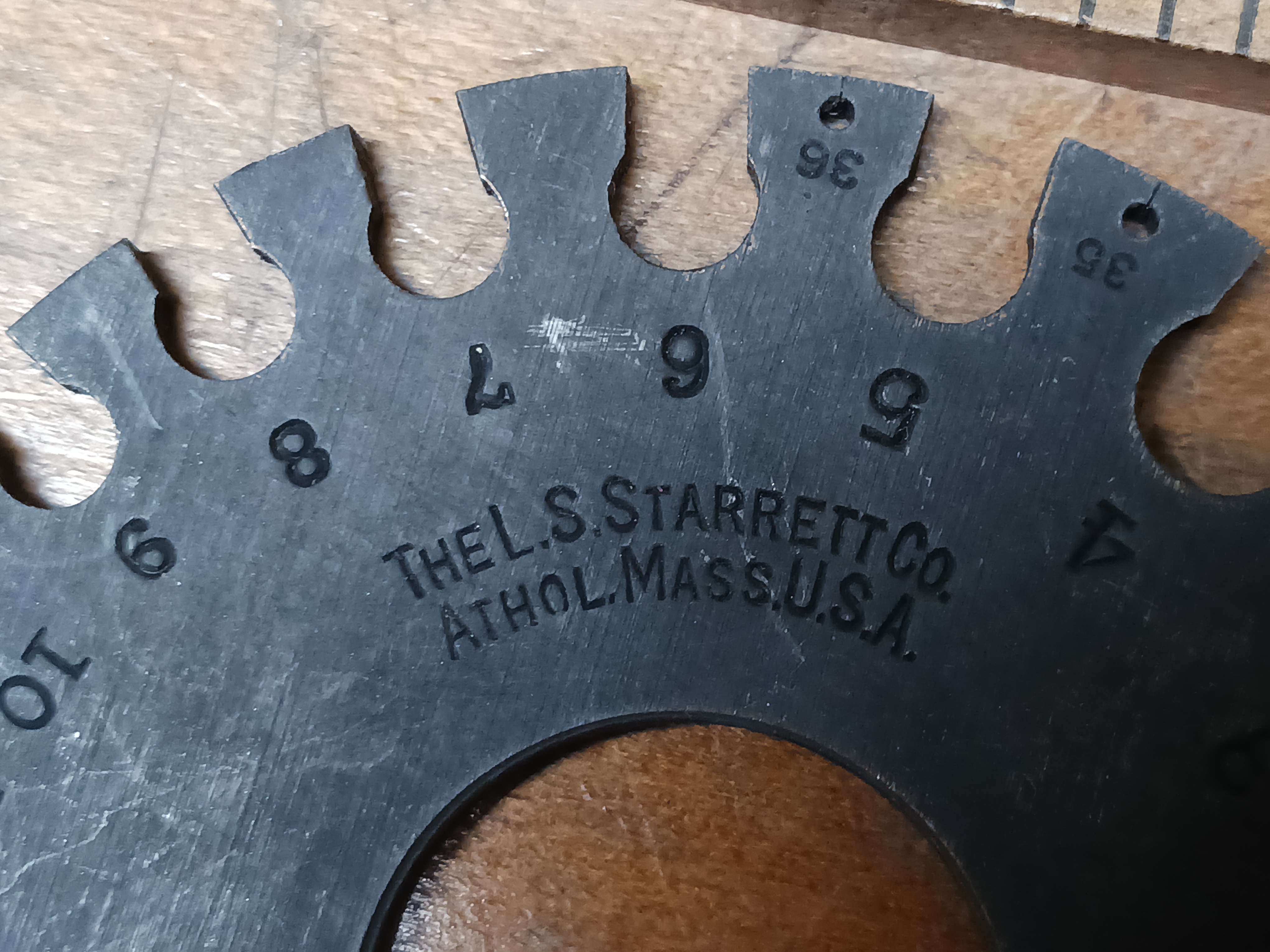 Starrett Wire Gauge No. 188 English Standard