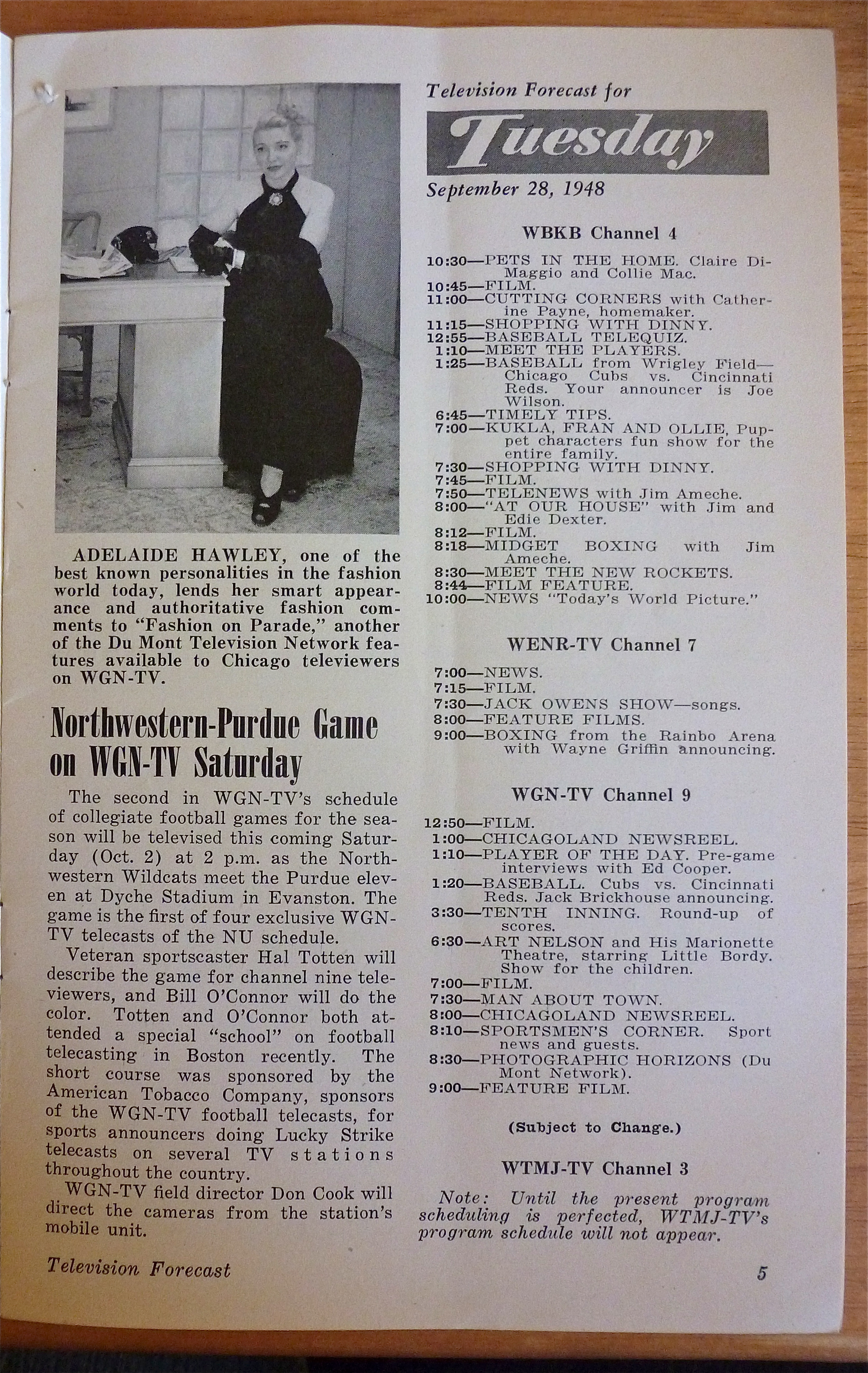 1948 Chicago Television Forecast Vol.1-#21 Mac