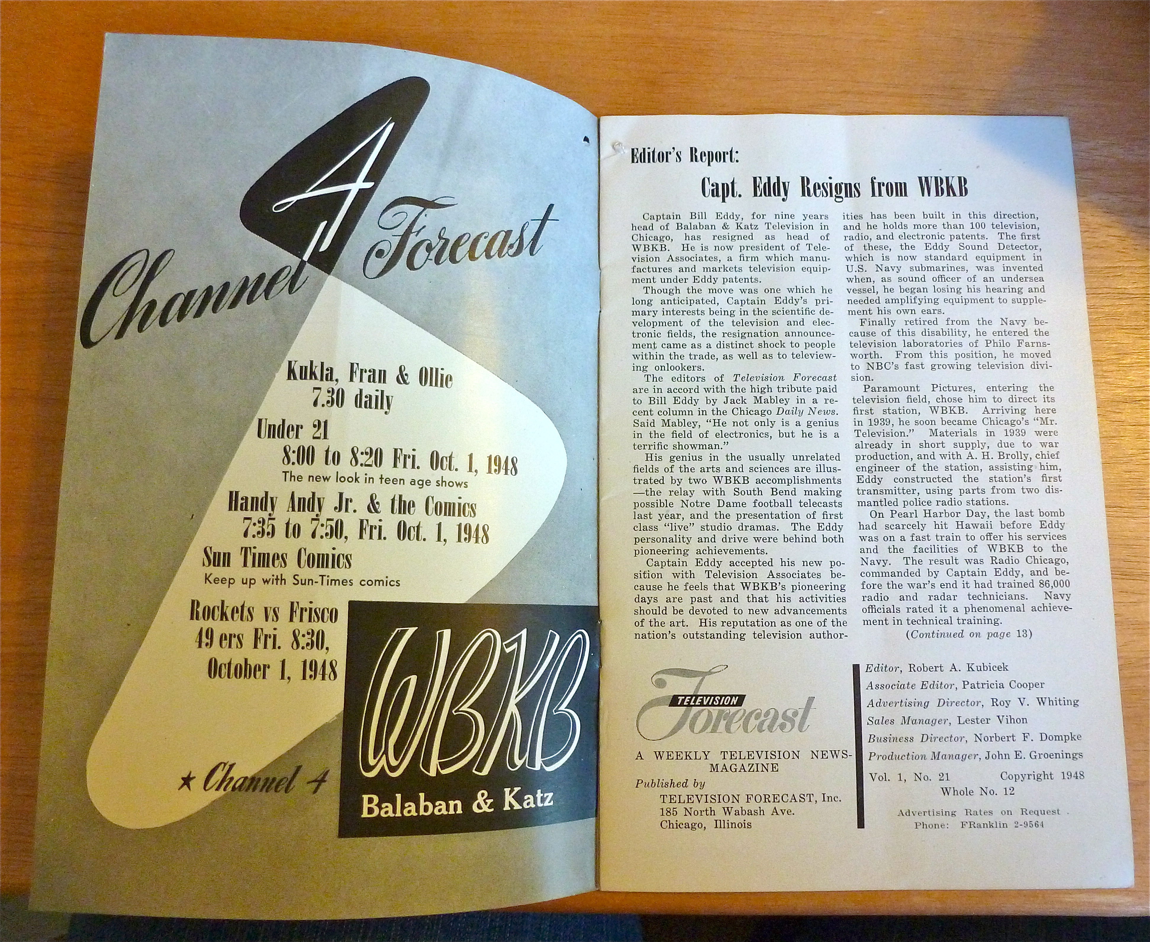 1948 Chicago Television Forecast Vol.1-#21 Mac