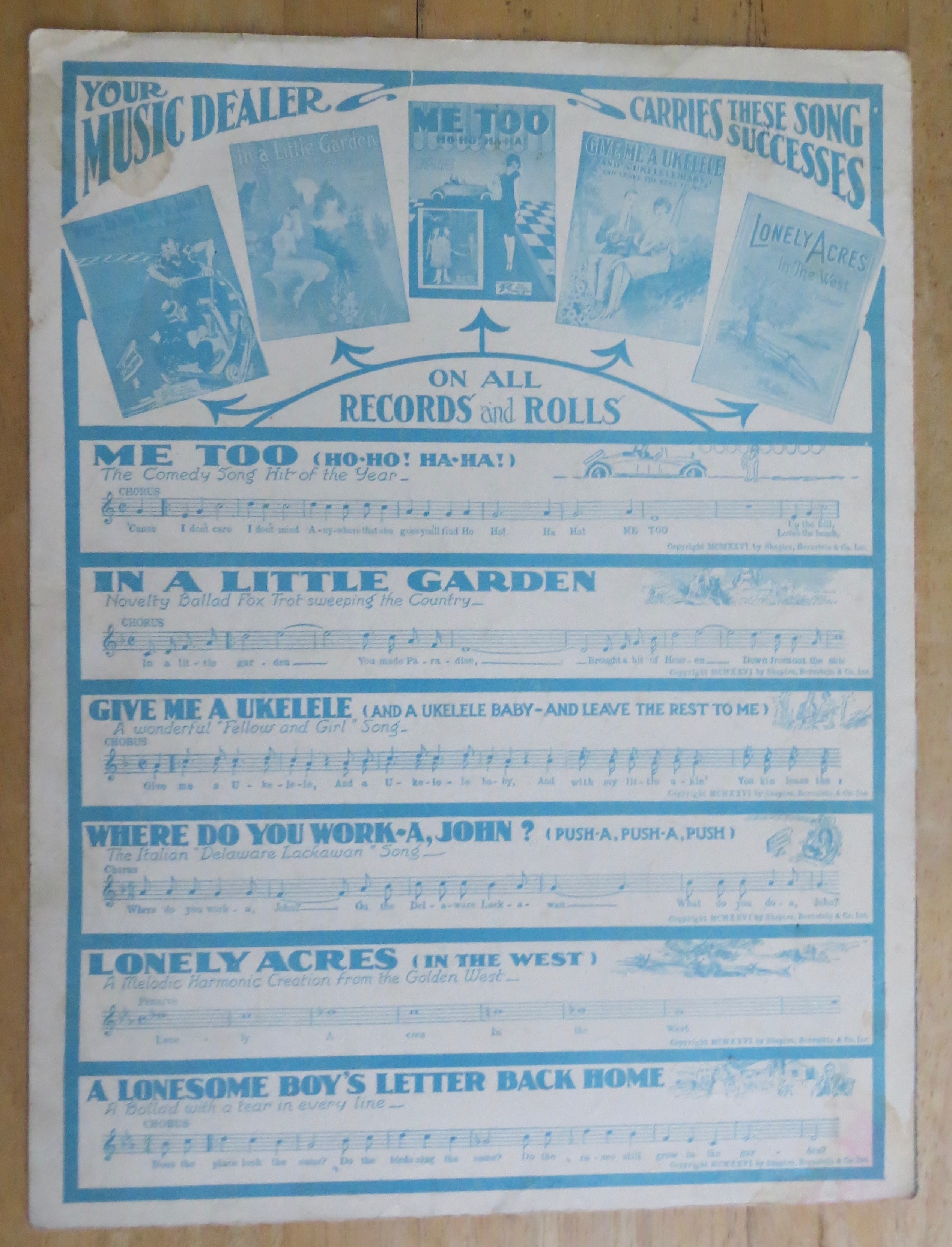 1926 High High High Up In The Hills (Belle Baker Cover)