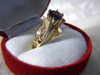 14K Gold 2 ct  Rhodonite Garnet Ring