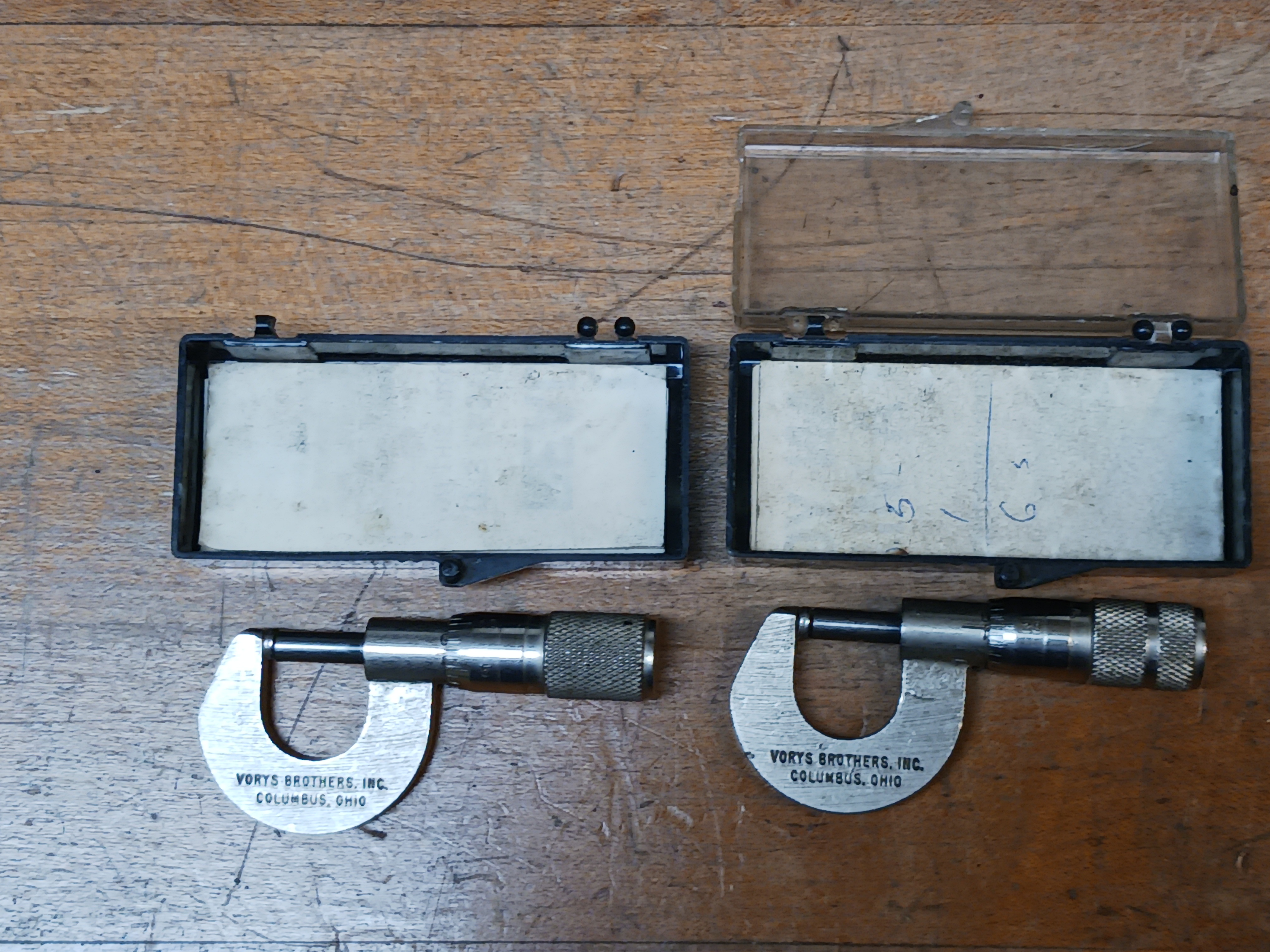 Vorys Brothers 0-.5 Advertising Micrometer Pair