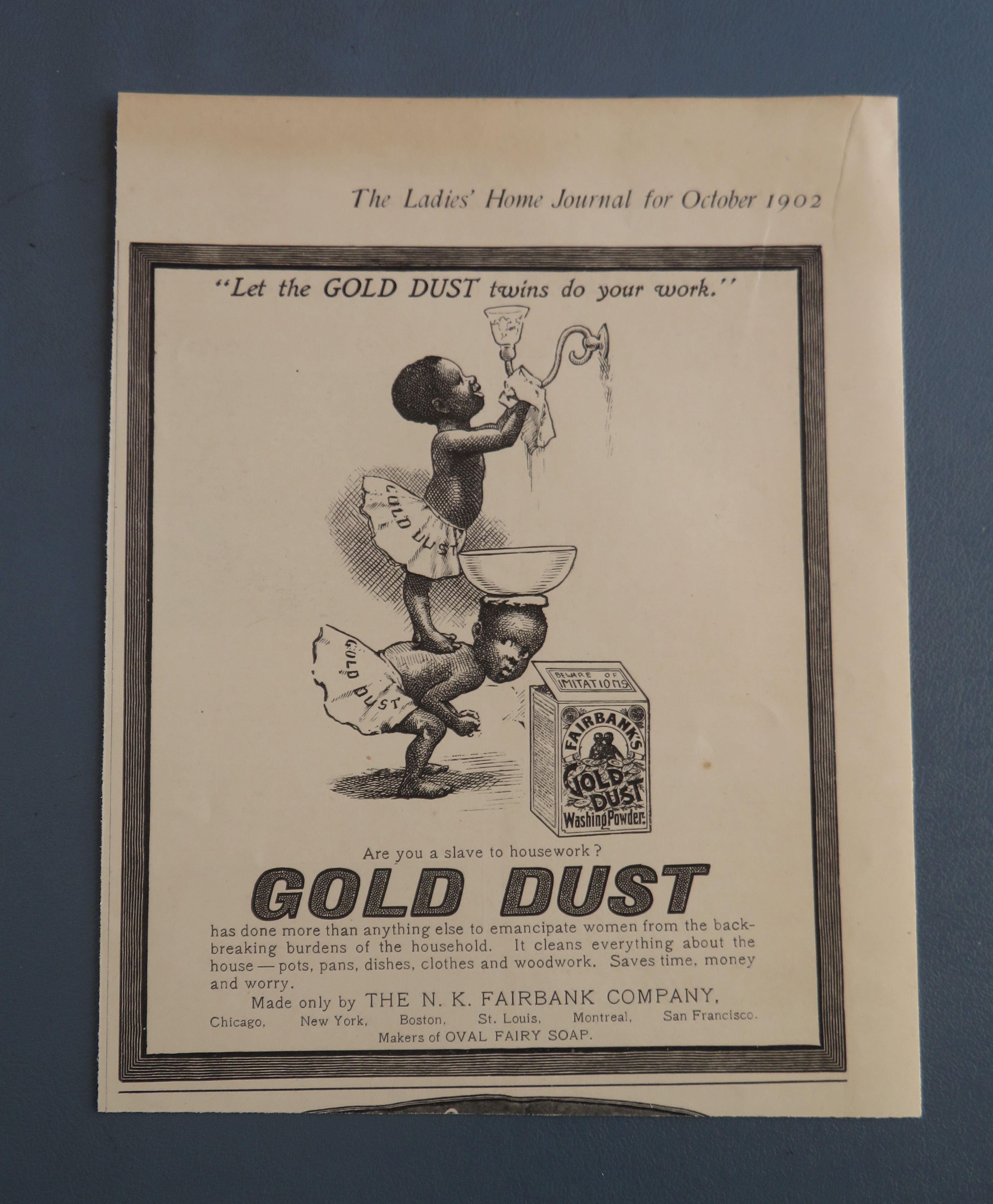 1902 Gold Dust Washing Powder with Gold Dust Twins