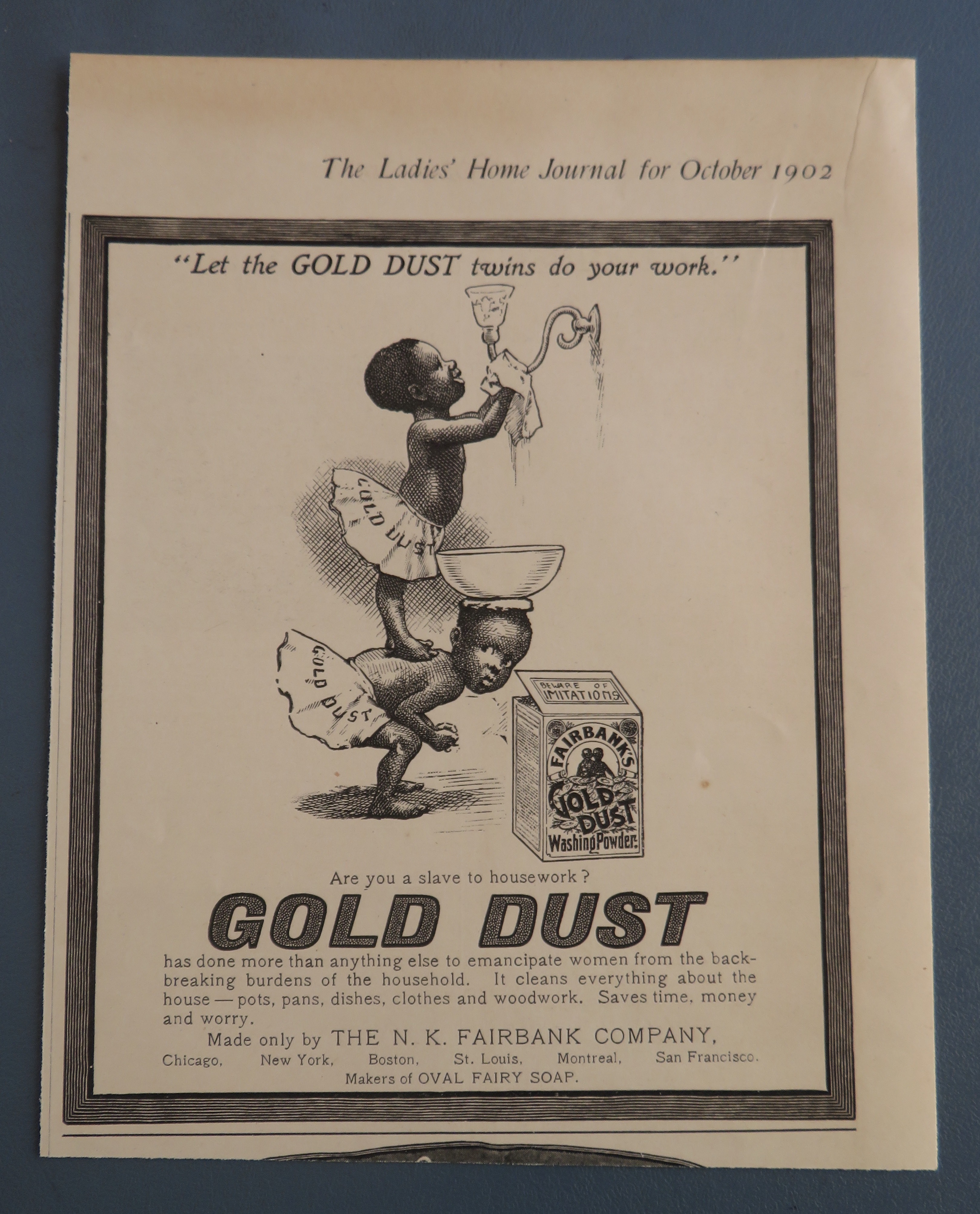 1902 Gold Dust Washing Powder with Gold Dust Twins