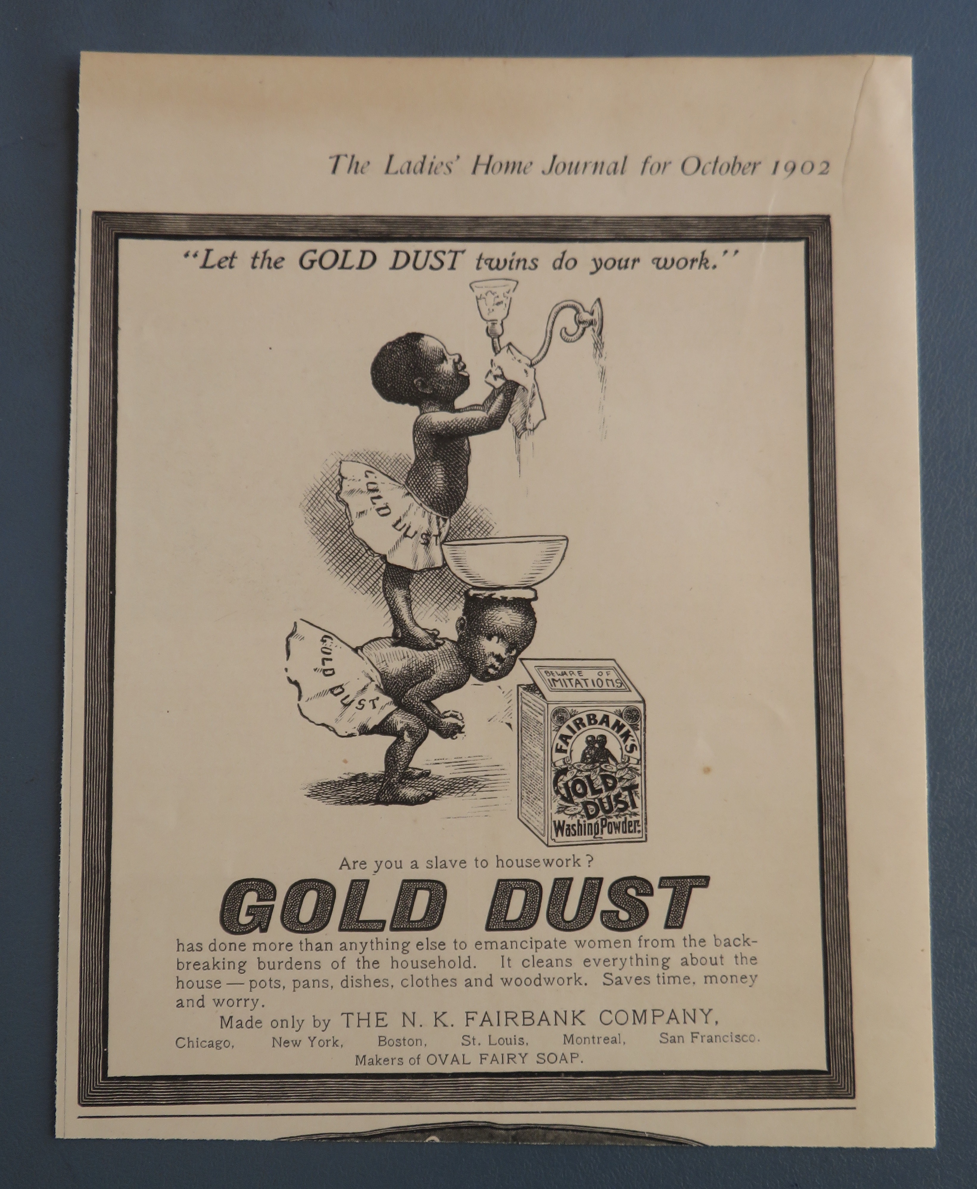 1902 Gold Dust Washing Powder with Gold Dust Twins