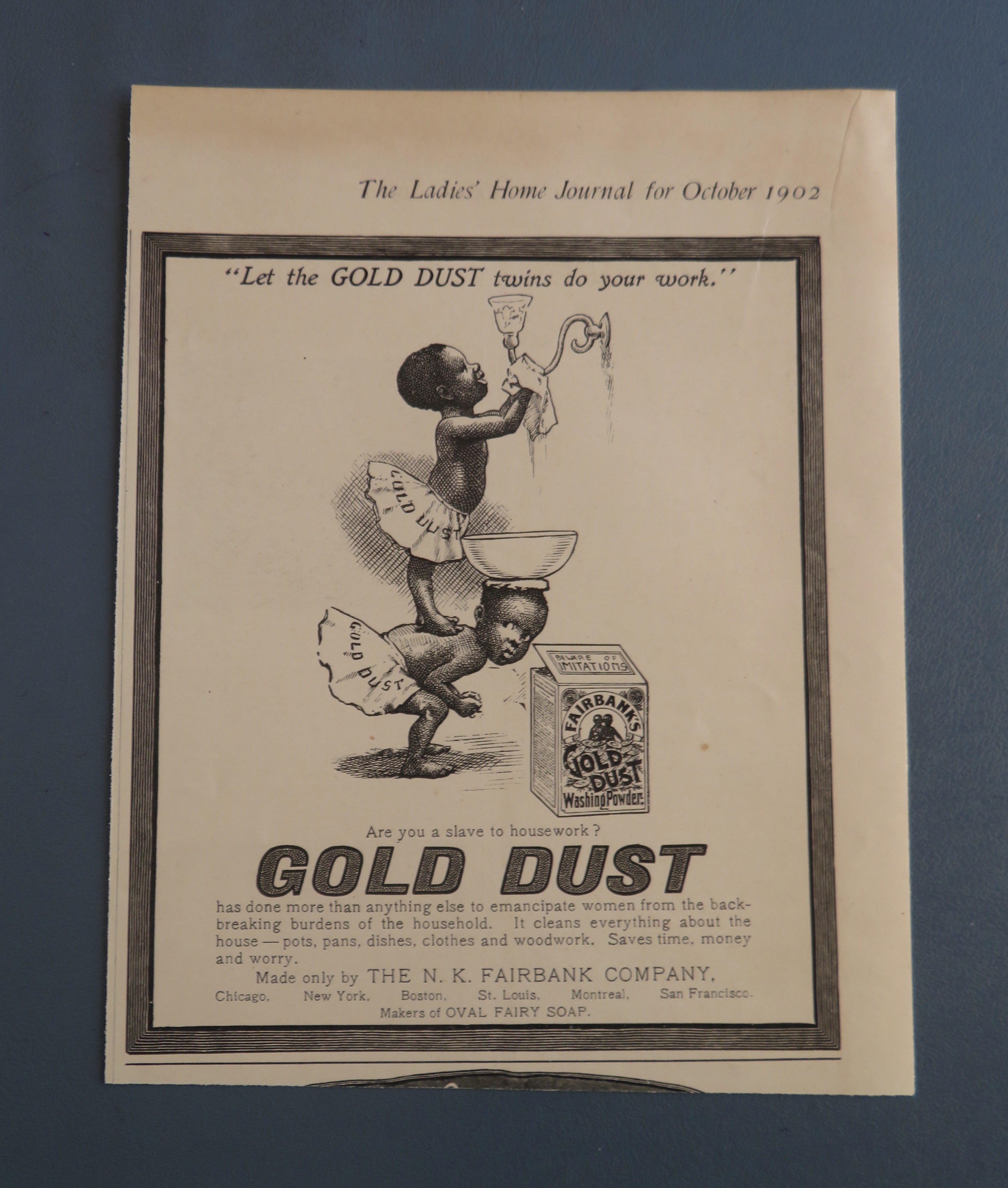 1902 Gold Dust Washing Powder with Gold Dust Twins