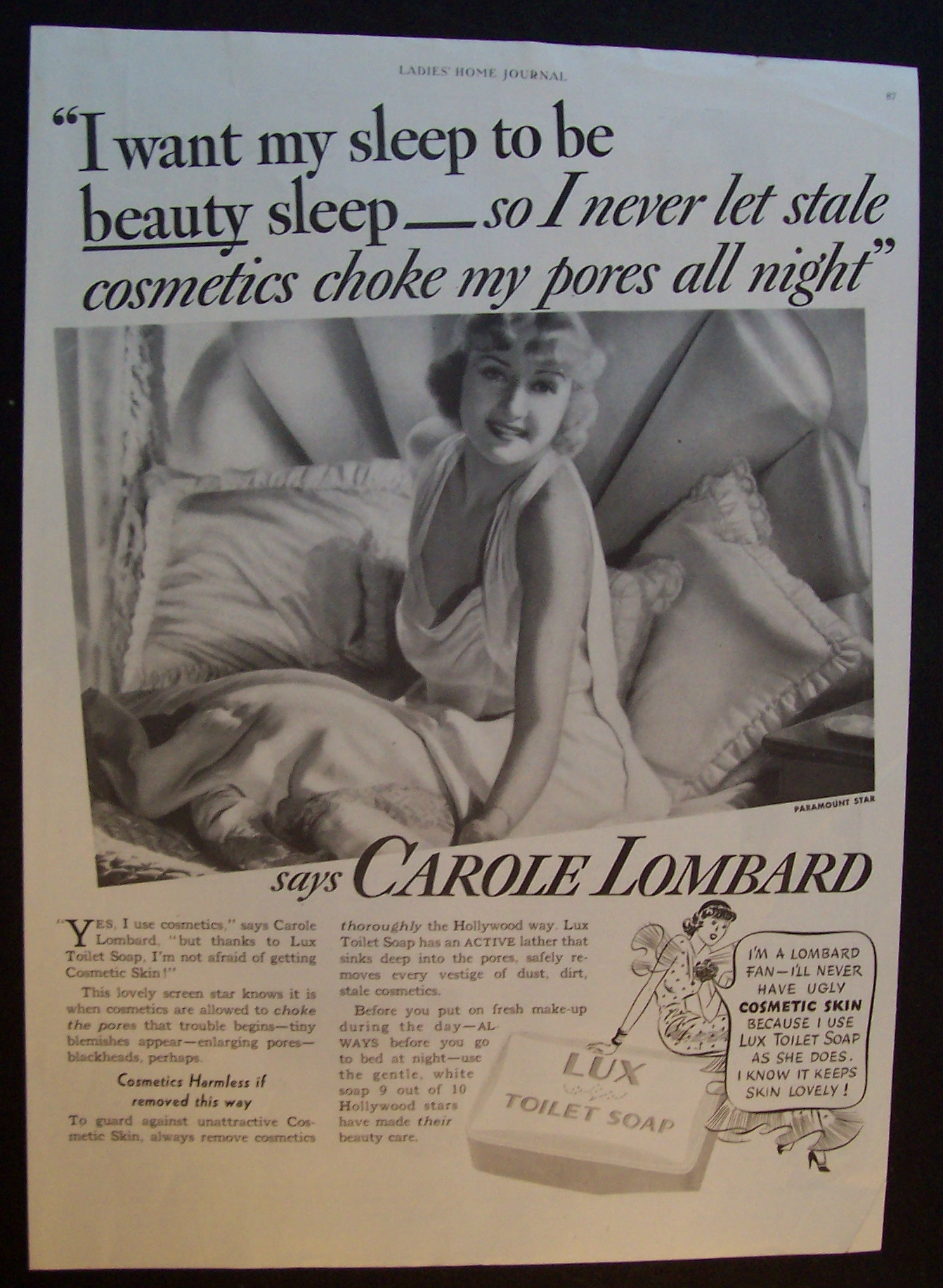 1935 Lux Toilet Soap with Carole Lombard