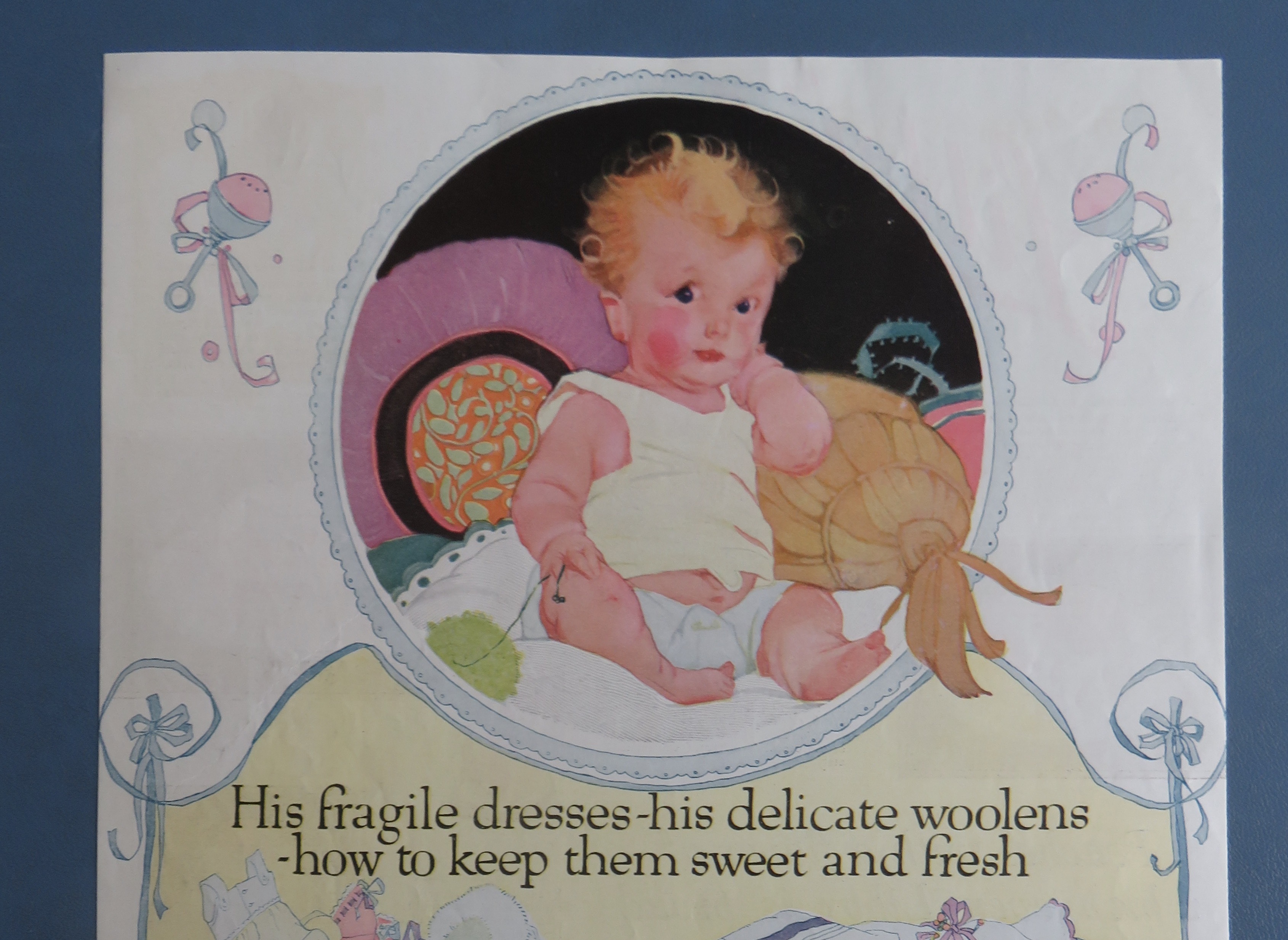 1918 Lux Soap with Baby In Shirt & Diaper