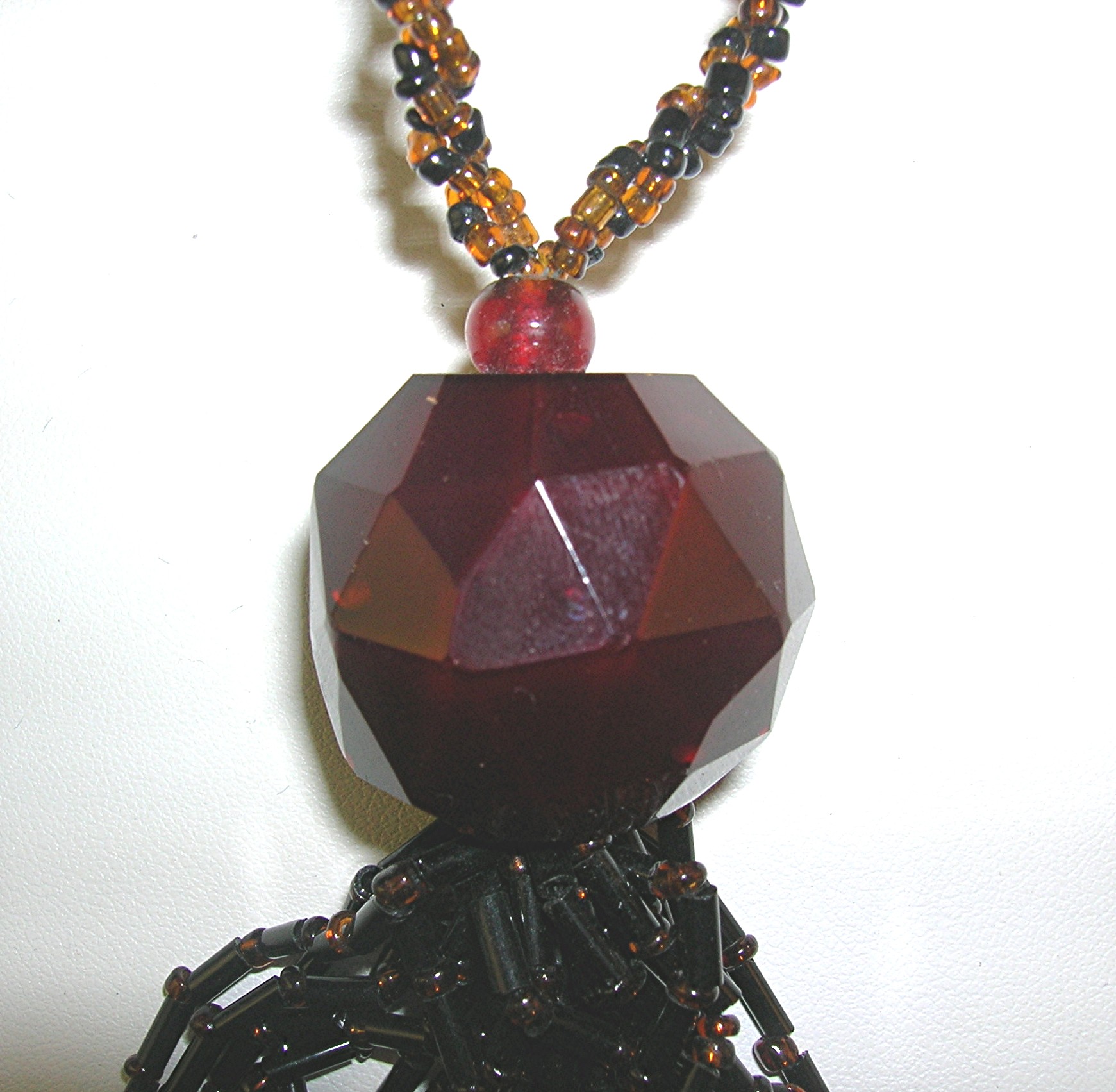 Black and Gold Glass Bead Tassles