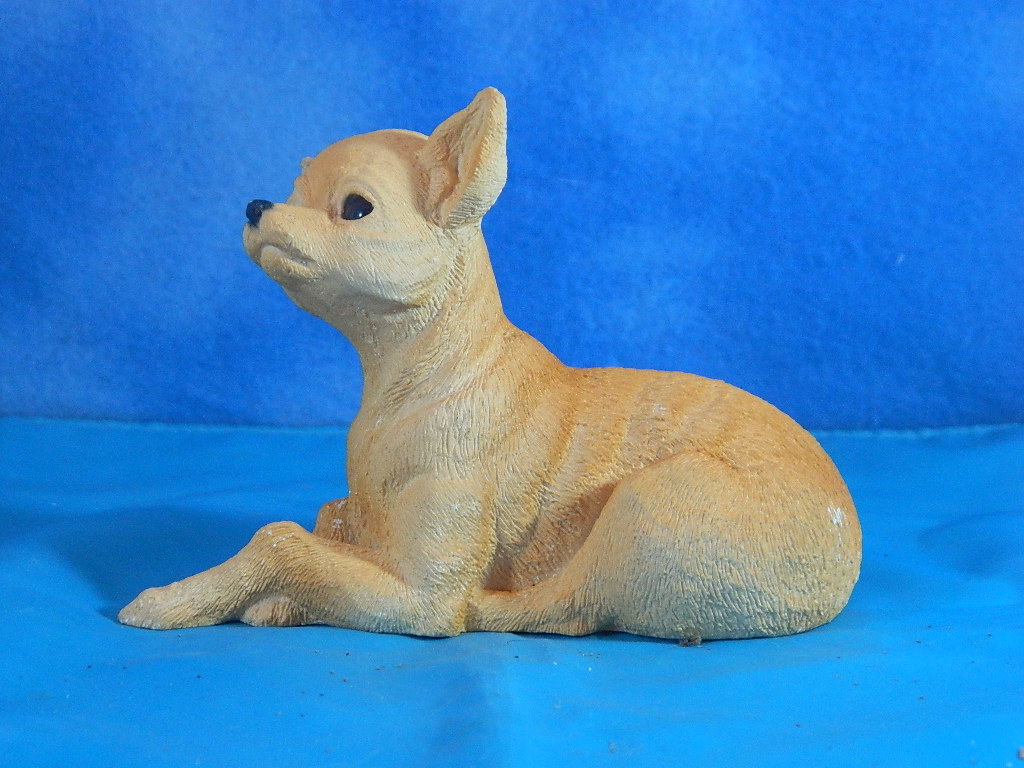Marty Sculpture Resin Lying Chihuahua