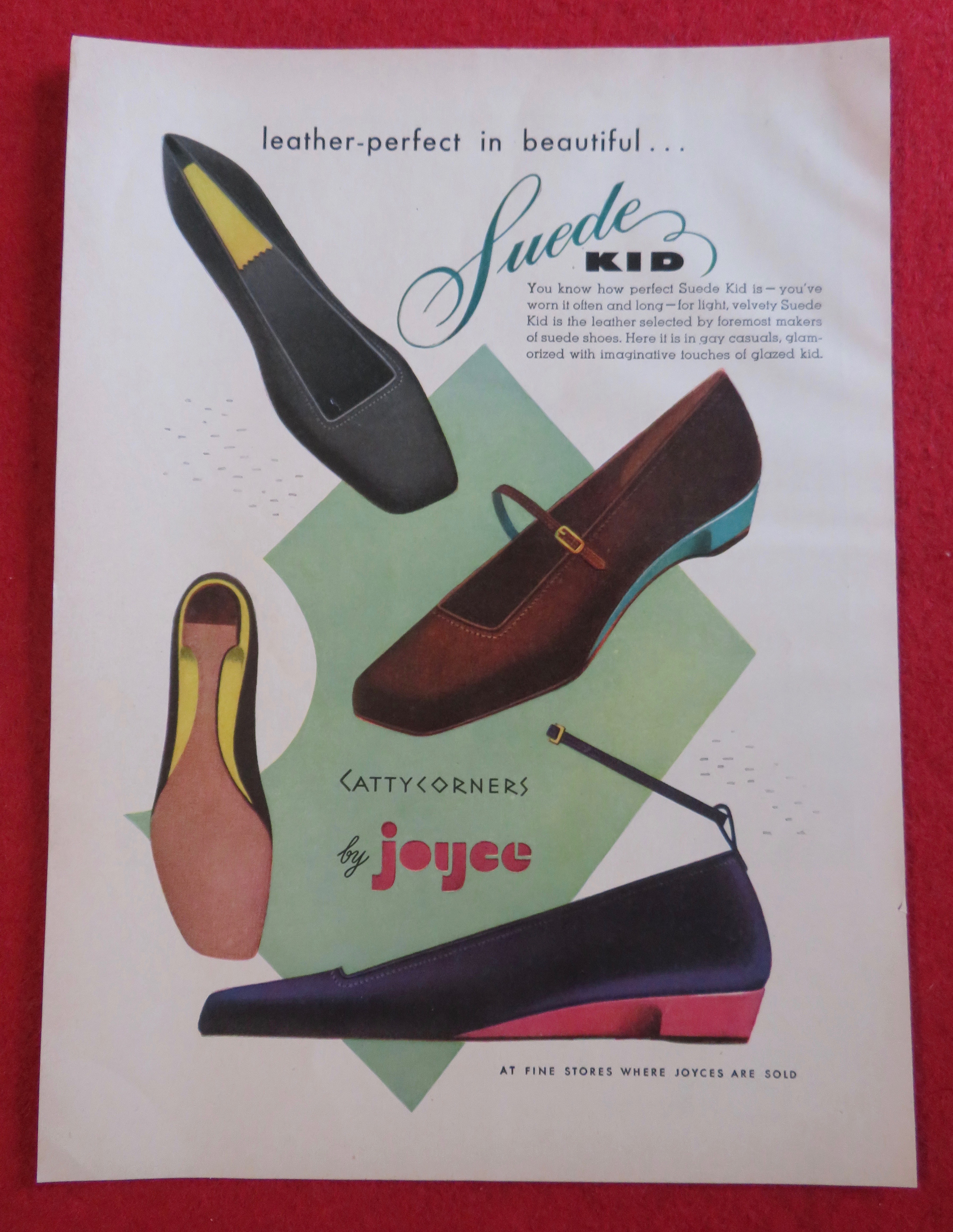 1951 Joyce Cattycorners with Suede Kid