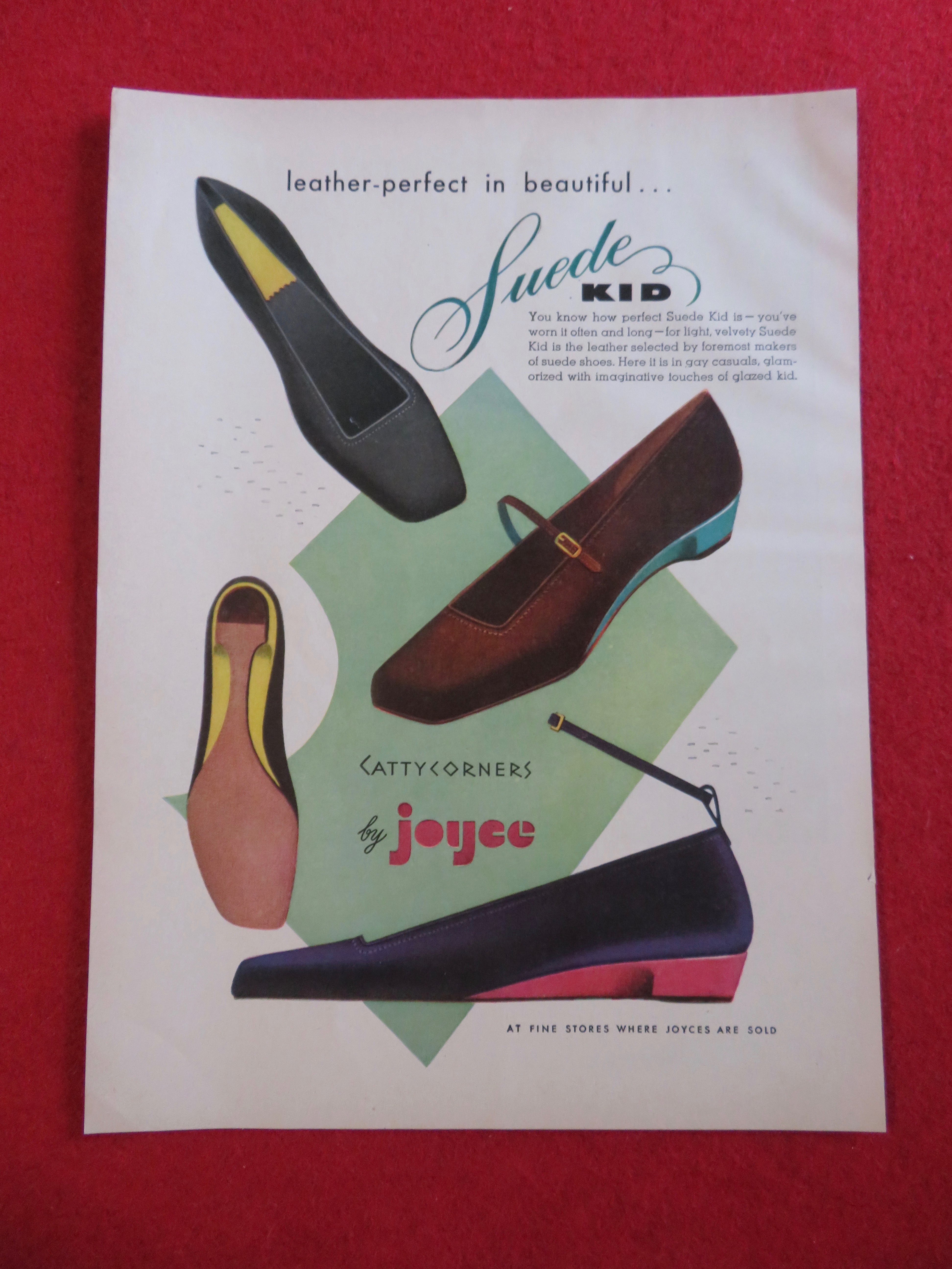 1951 Joyce Cattycorners with Suede Kid