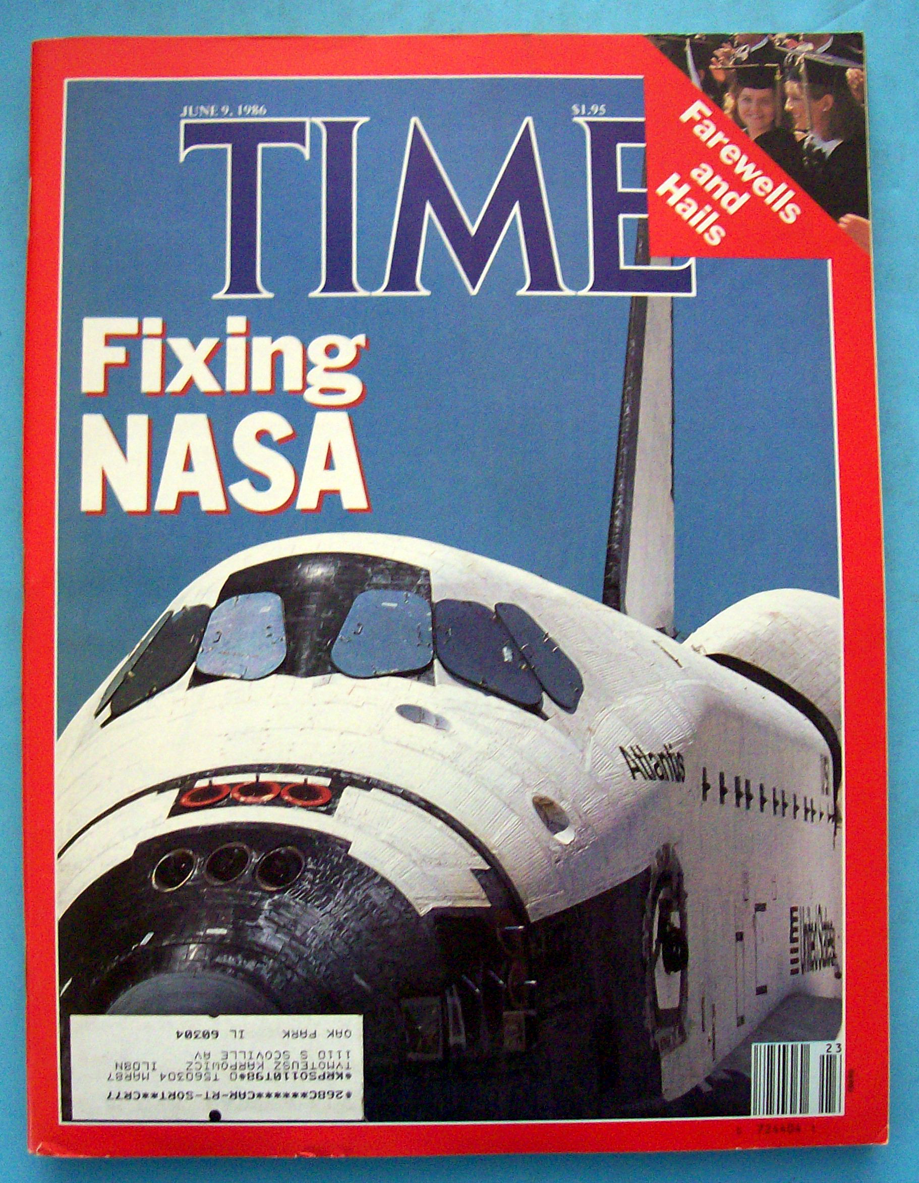 Time Magazine  - June 9, 1986 - Fixing NASA