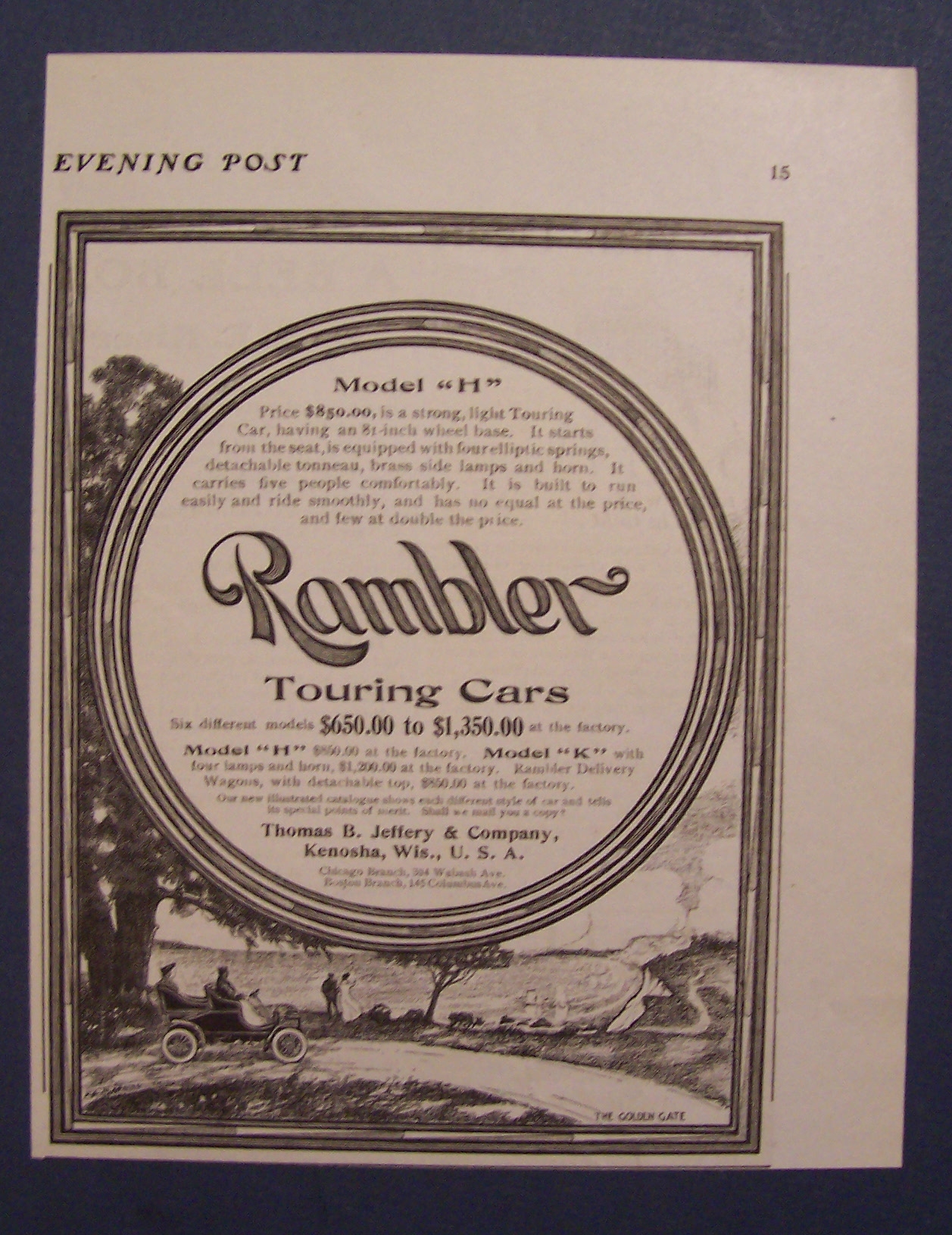 1904 Rambler Touring Cars
