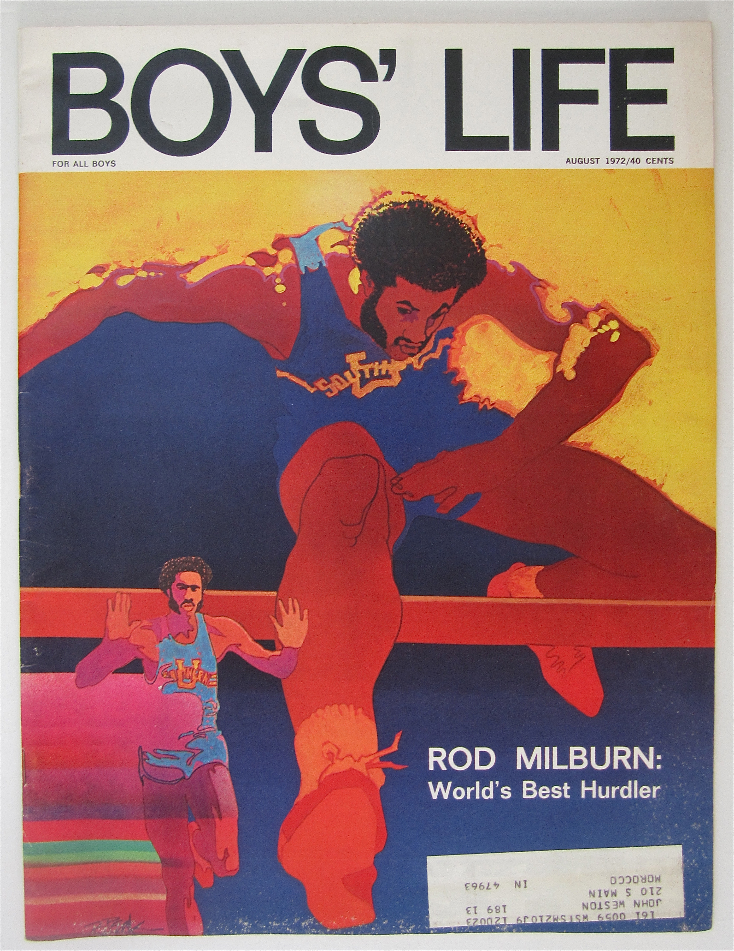 Boys Life Magazine August 1972 Rod Milburn:Best Hurdler