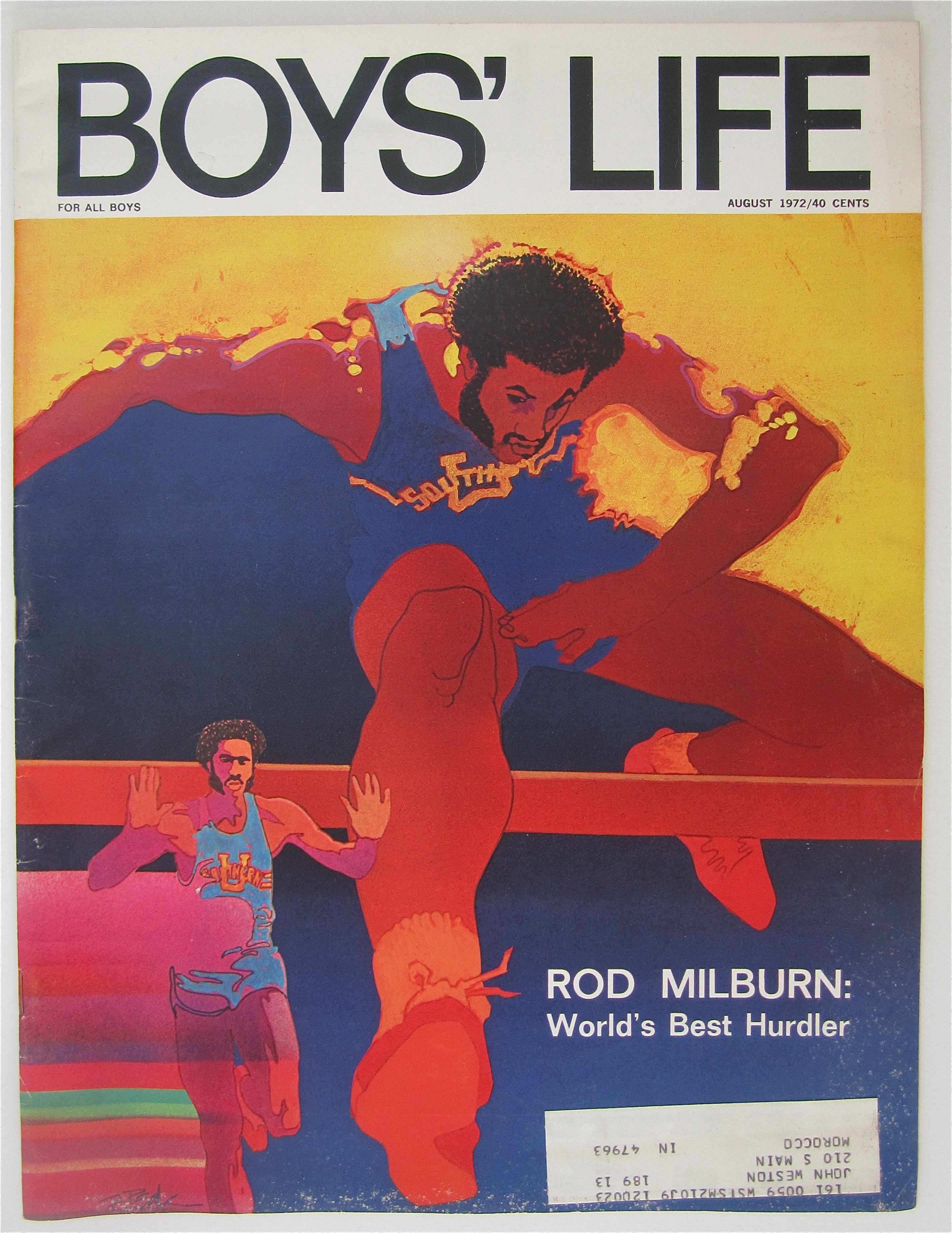 Boys Life Magazine August 1972 Rod Milburn:Best Hurdler