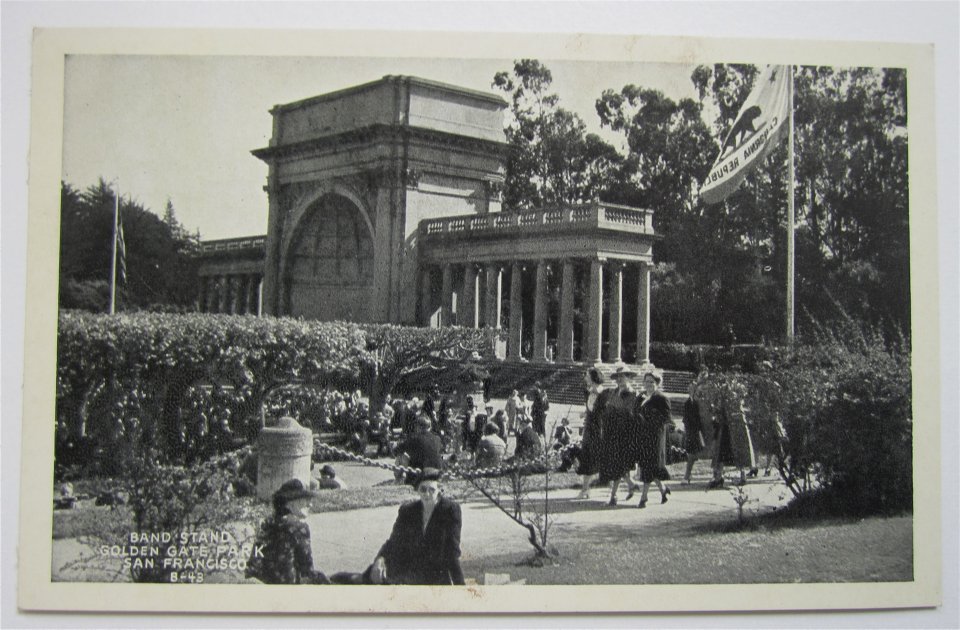 Band Stand Golden Gate Park, San Francisco Postcard