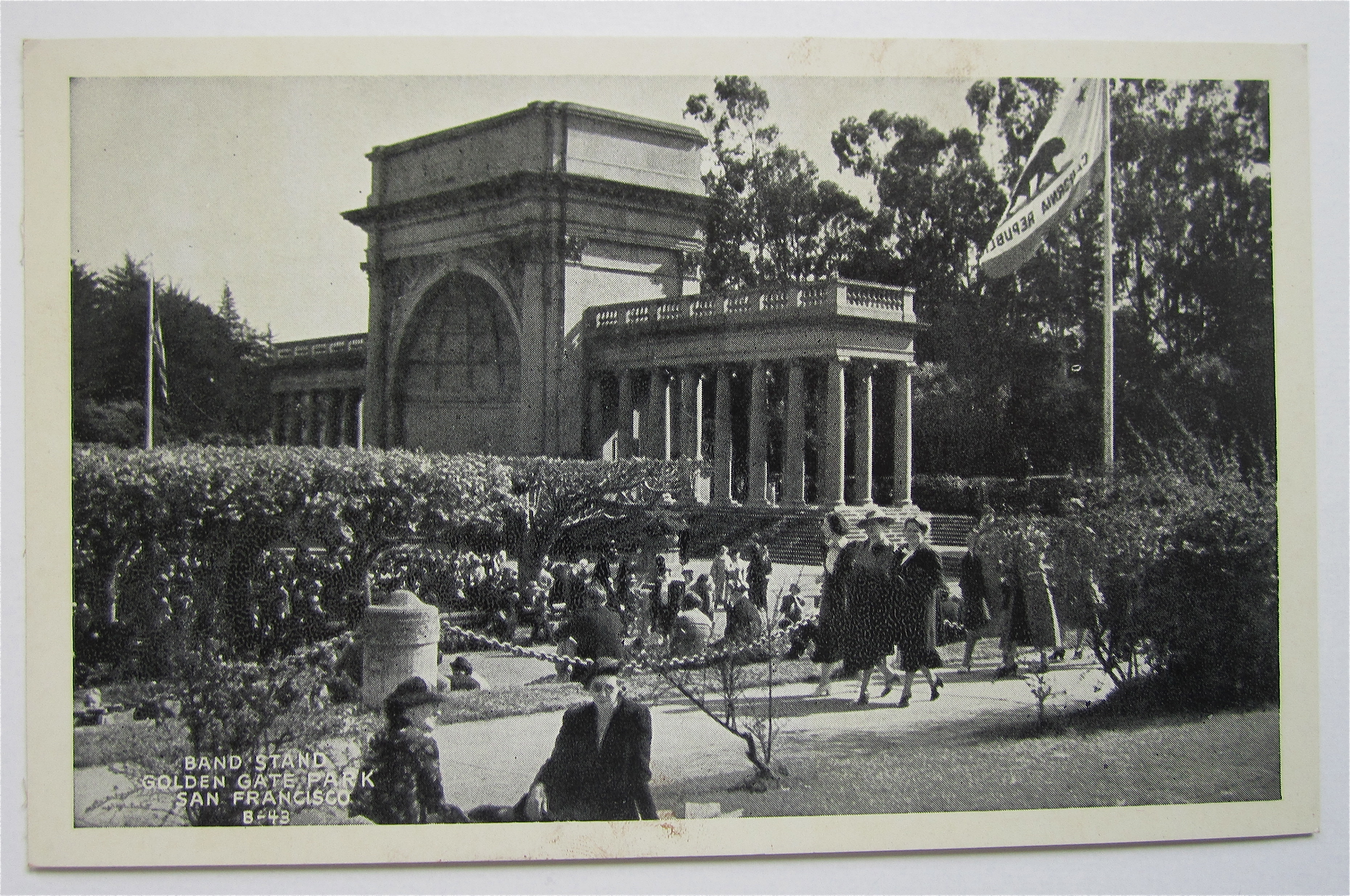 Band Stand Golden Gate Park, San Francisco Postcard