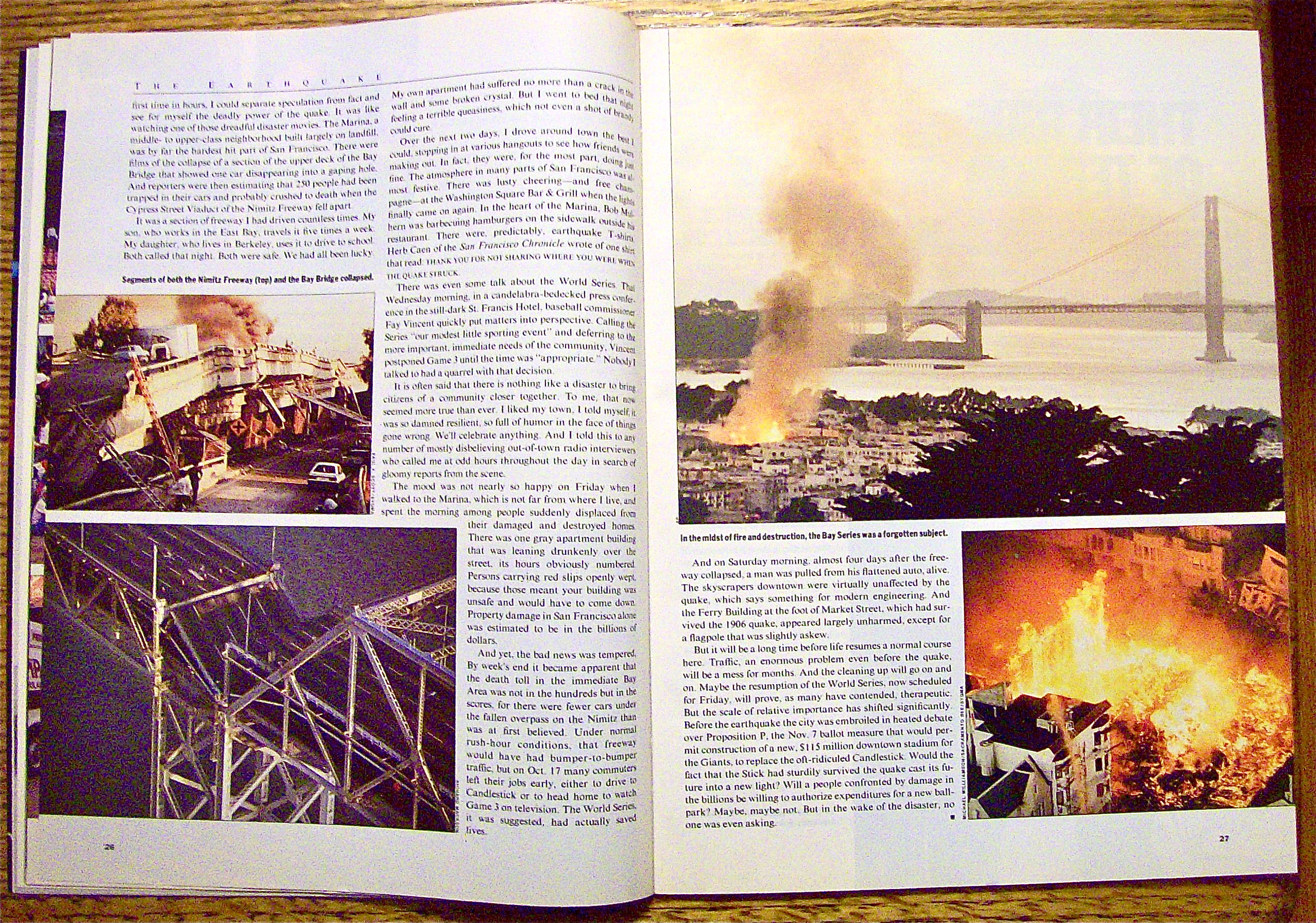 Sports Illustrated Magazine October 30, 1989 Earthquake
